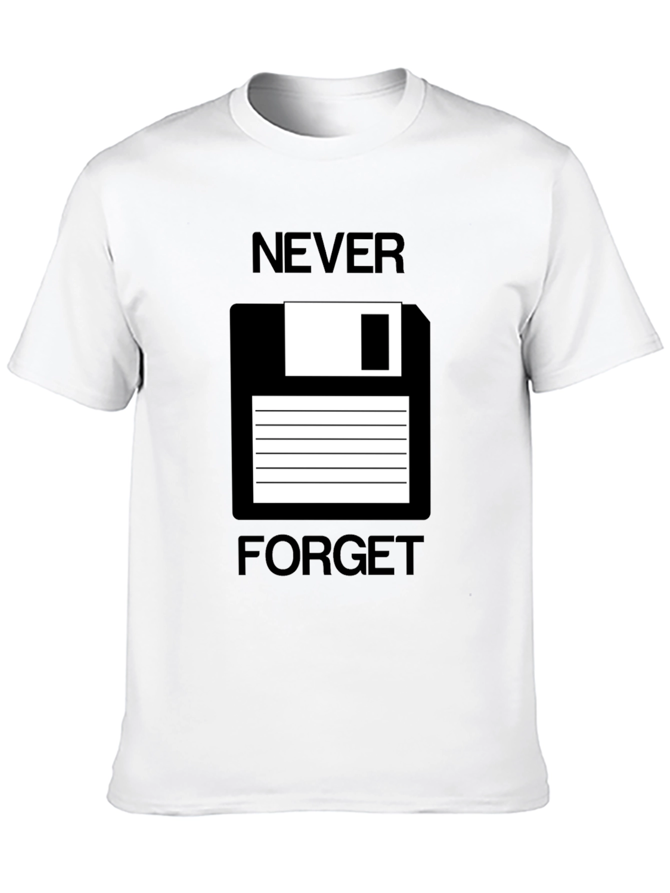 Retro Floppy Disk T-Shirt - Never Forget