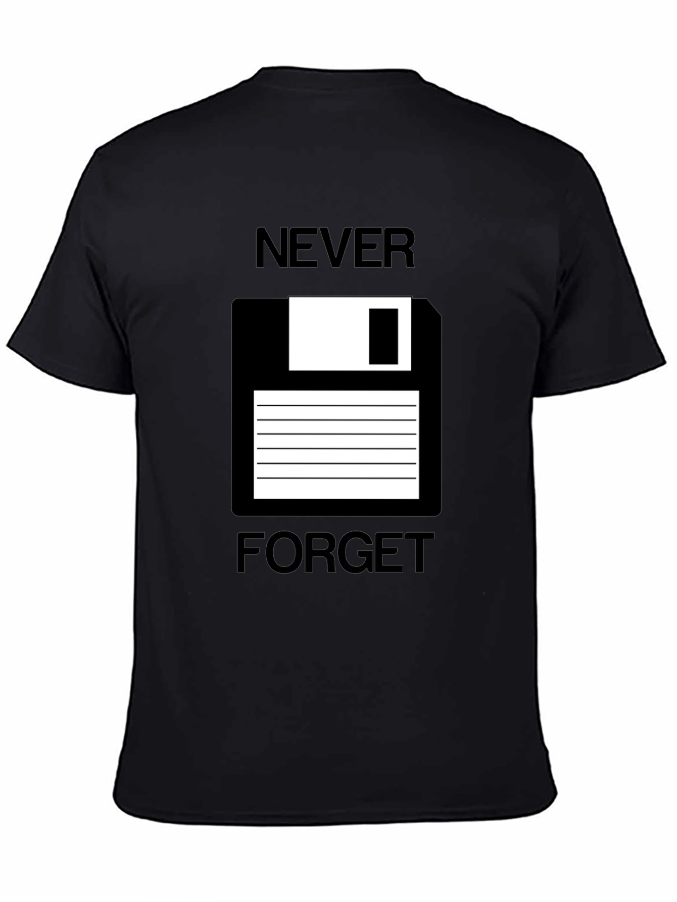 Retro Floppy Disk T-Shirt - Never Forget