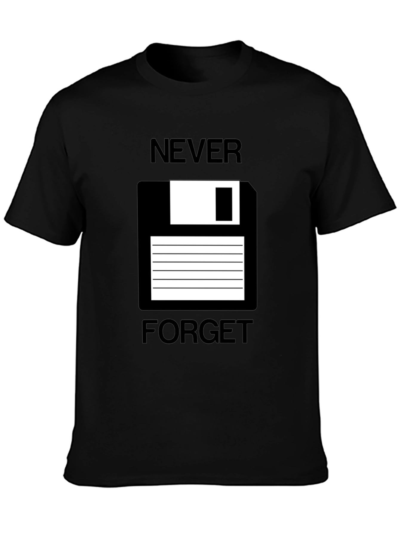 Retro Floppy Disk T-Shirt - Never Forget