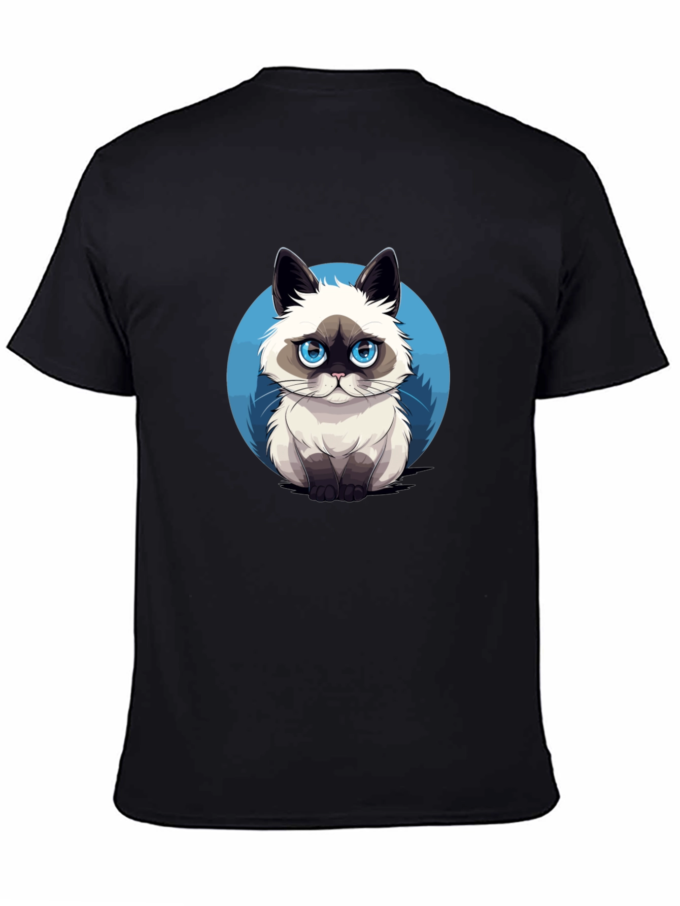 Grumpy Cat Graphic Tee - Black Cotton T-Shirt