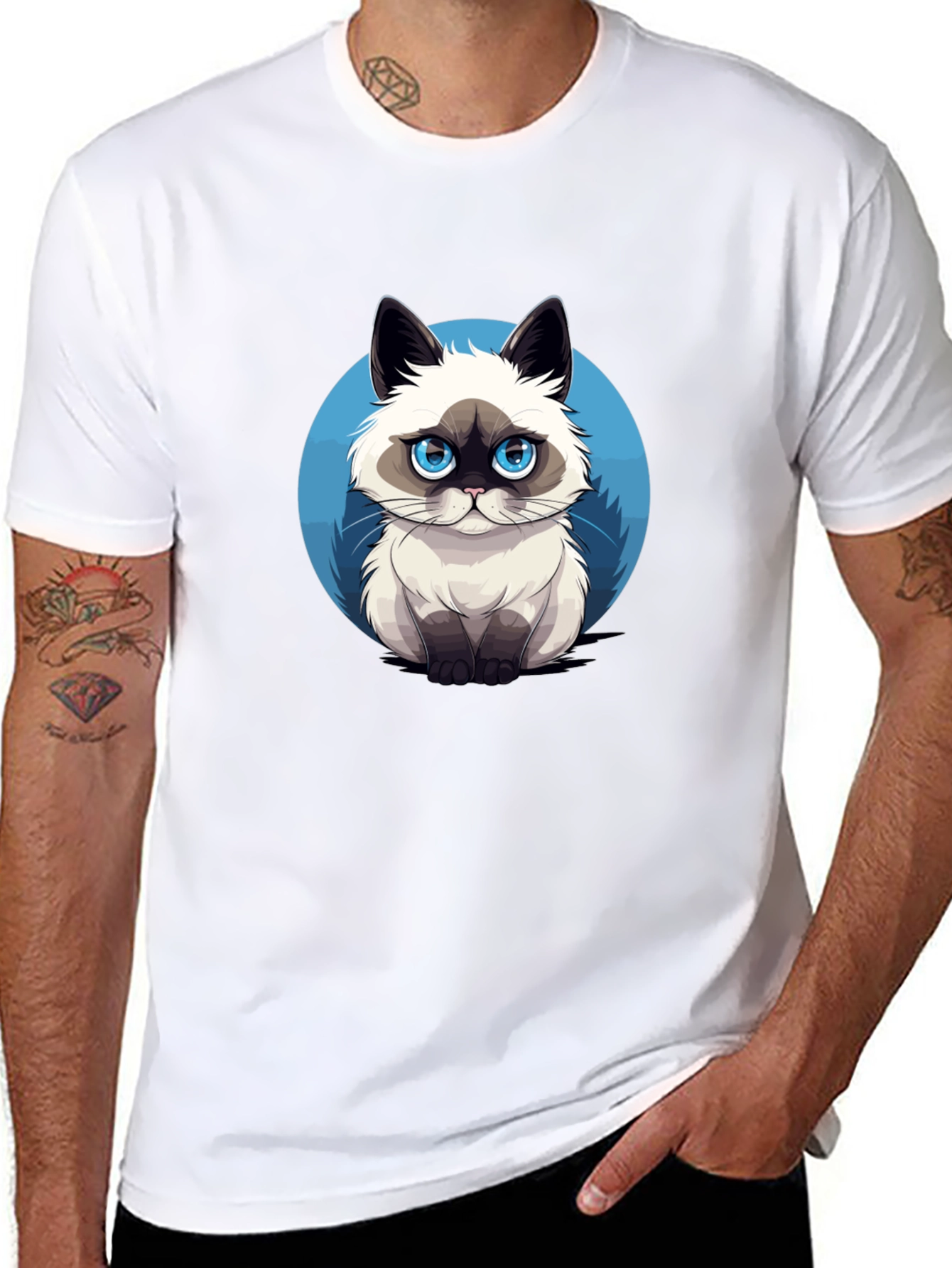Grumpy Cat Graphic Tee - Black Cotton T-Shirt