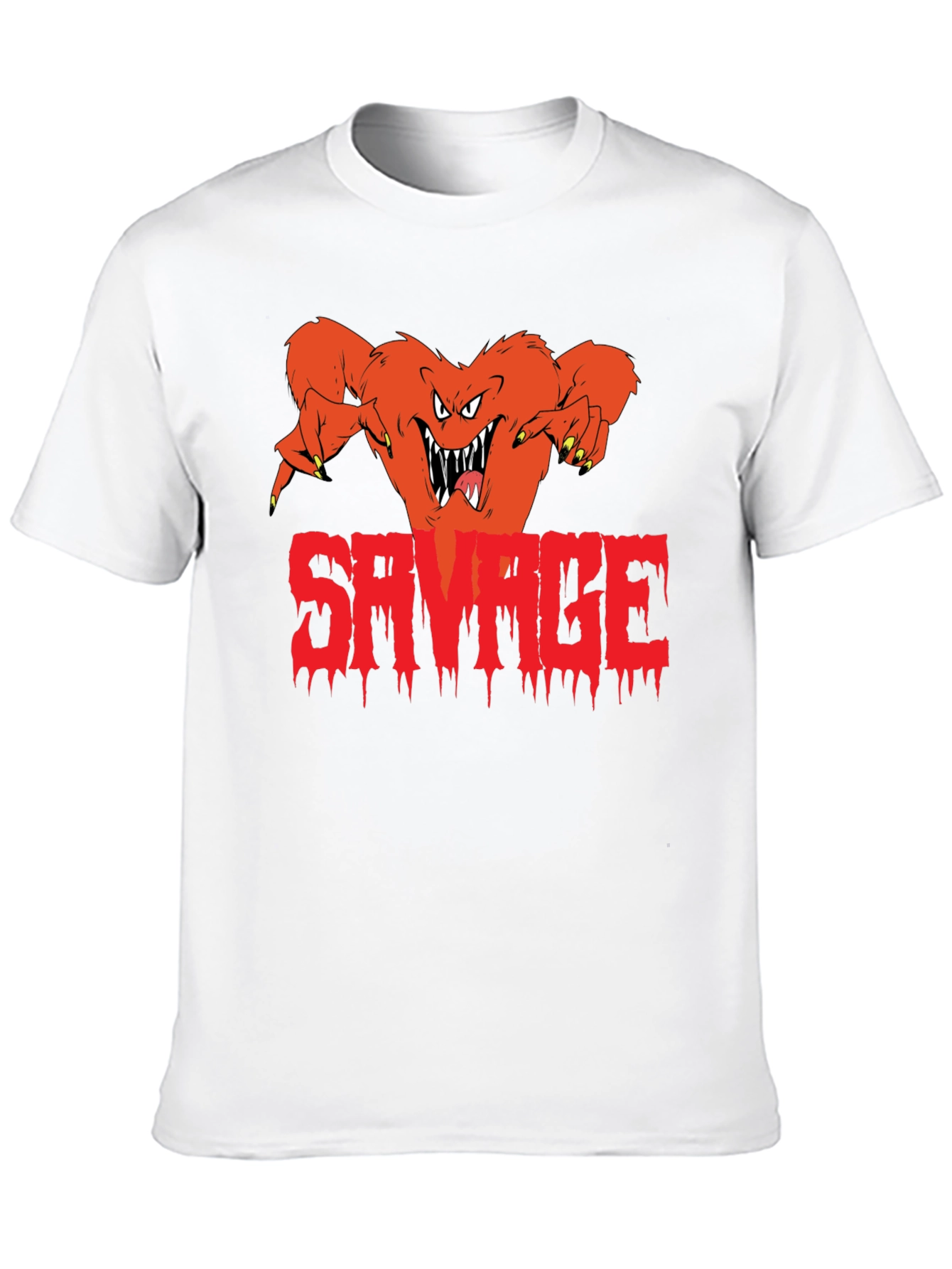 Savage Monster Graphic Black T-Shirt