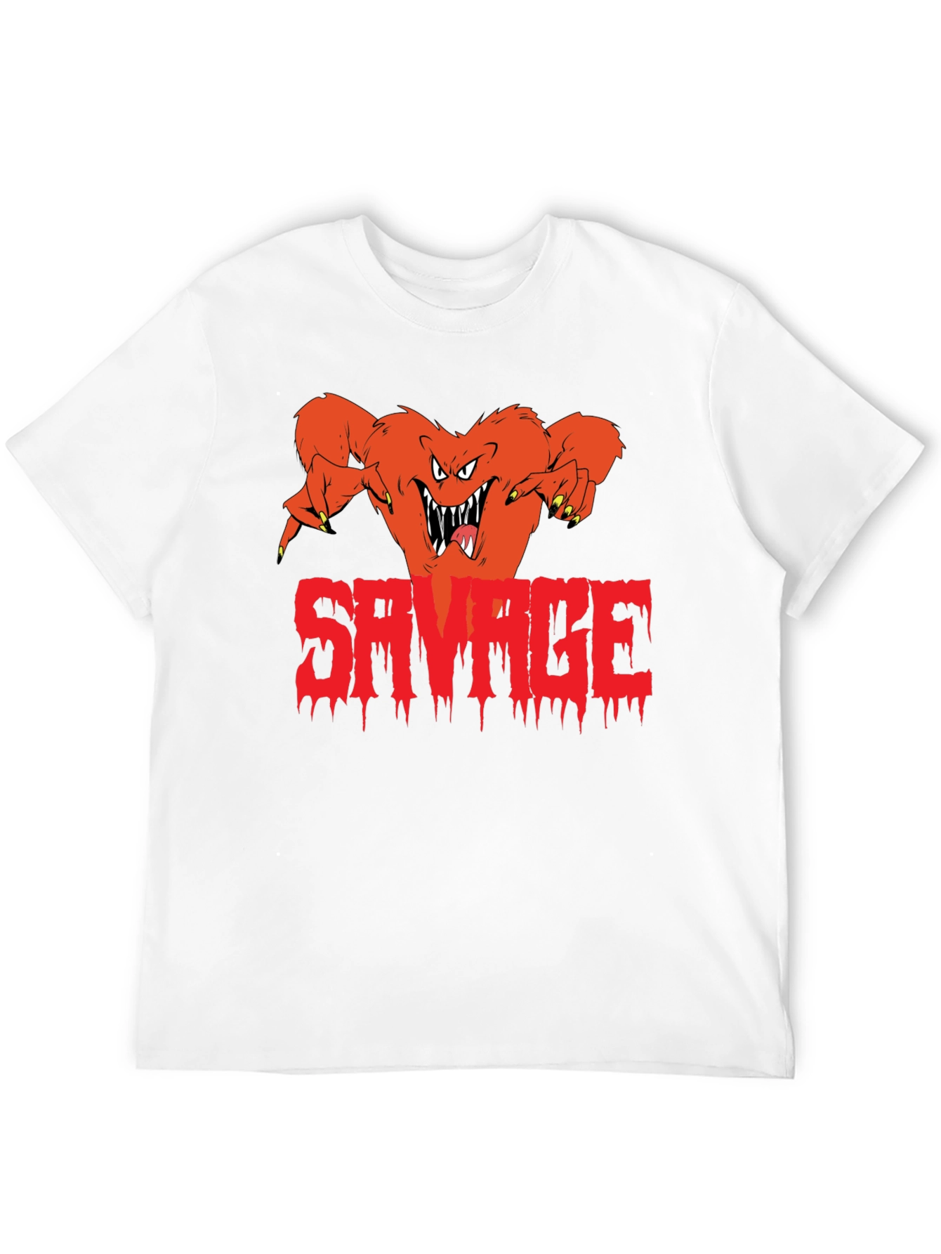 Savage Monster Graphic Black T-Shirt