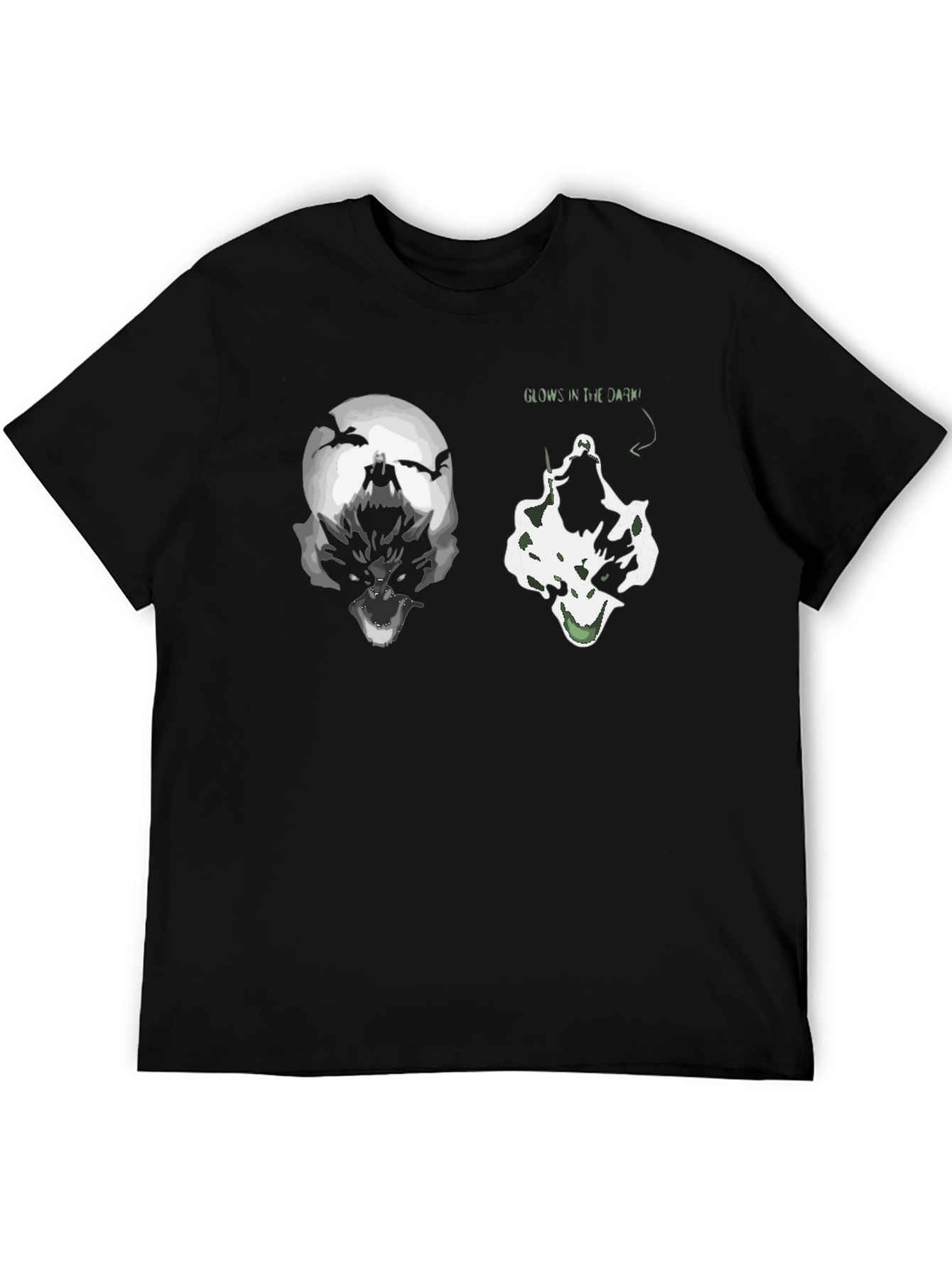 Glow in the Dark Wolf Graphic T-Shirt