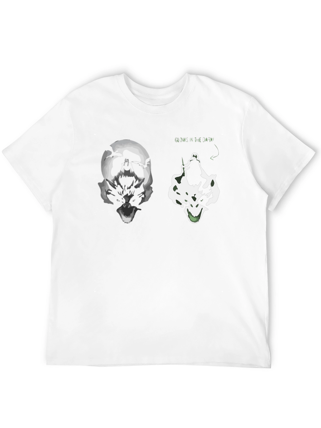 Glow in the Dark Wolf Graphic T-Shirt