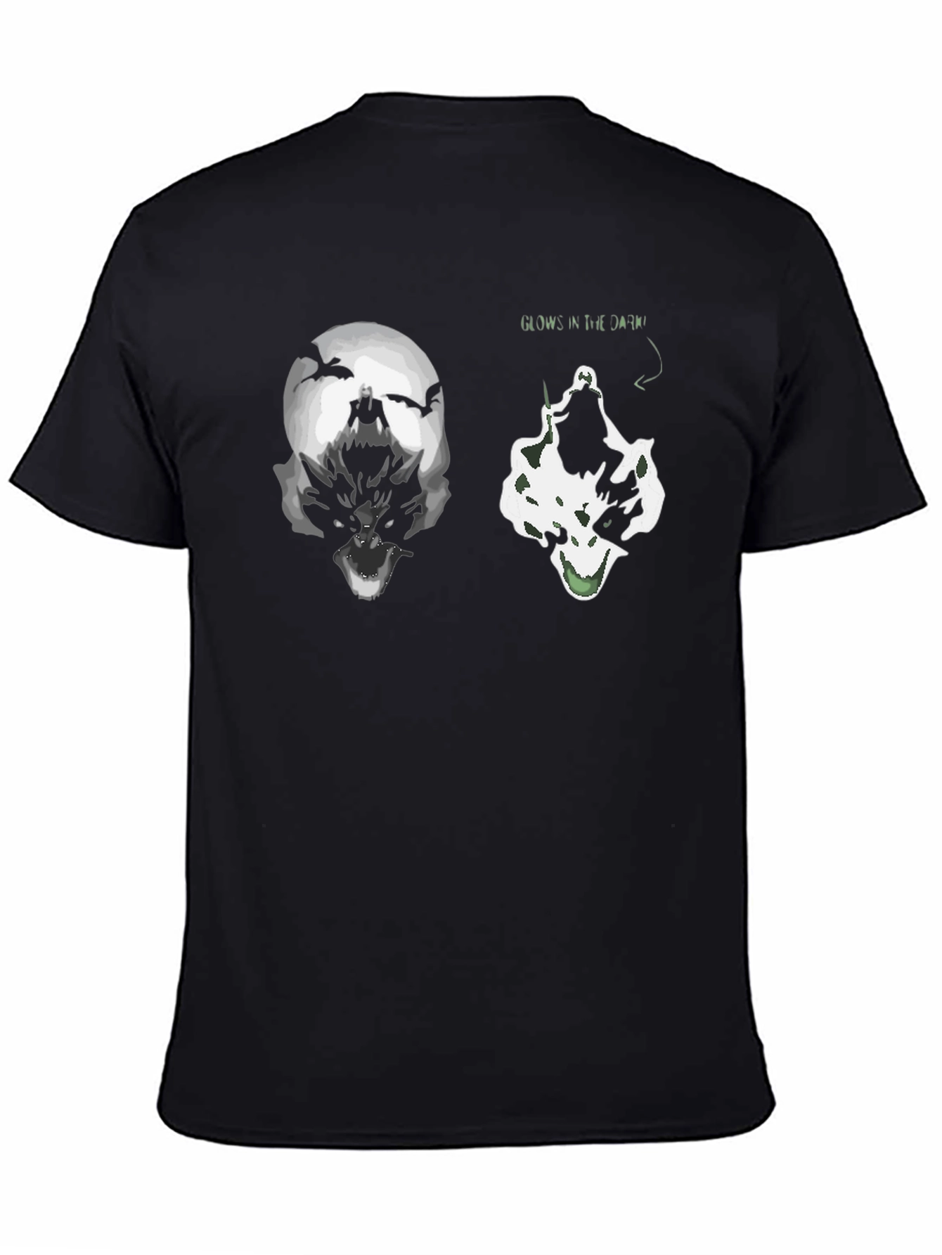 Glow in the Dark Wolf Graphic T-Shirt