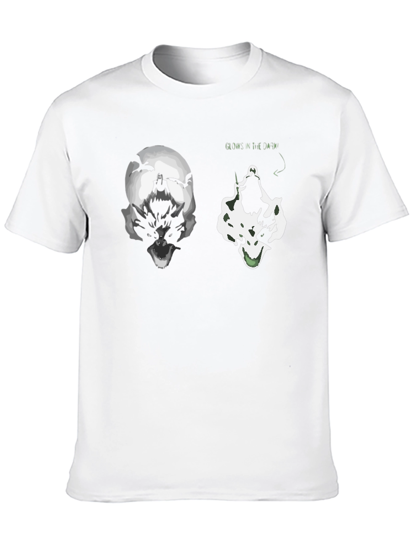 Glow in the Dark Wolf Graphic T-Shirt