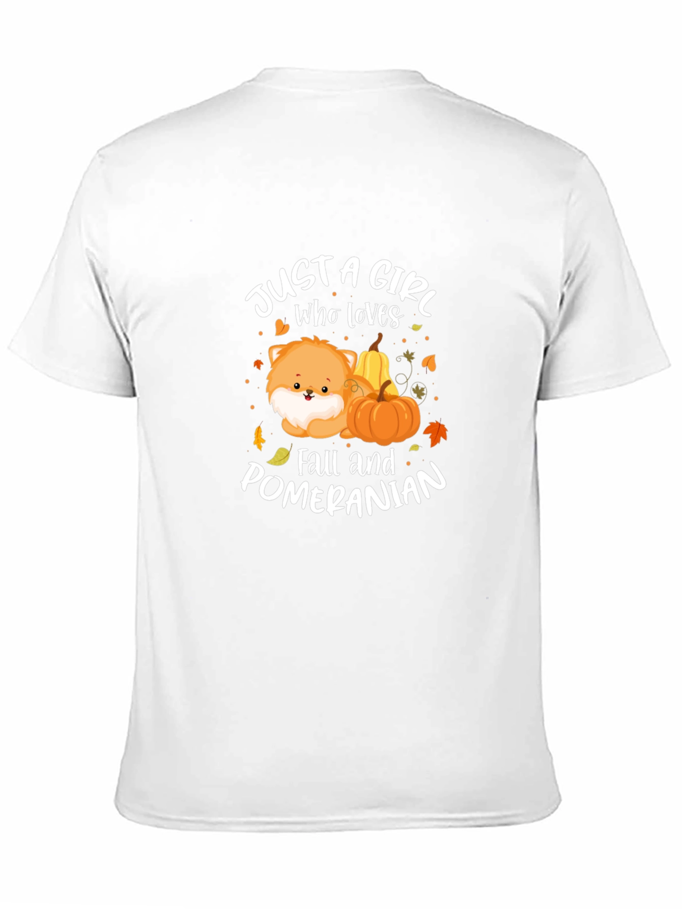 Girl Who Loves Fall and Pomeranians T-Shirt