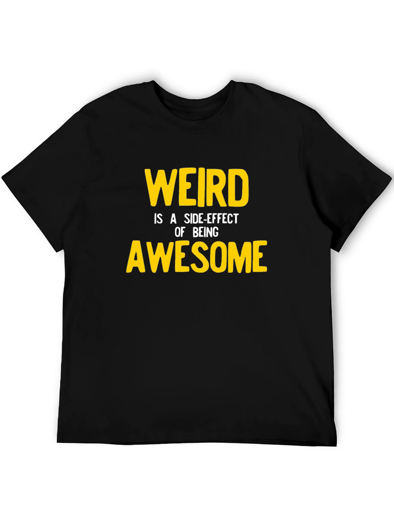 Weird Awesome Graphic Tee - Black Casual Shirt