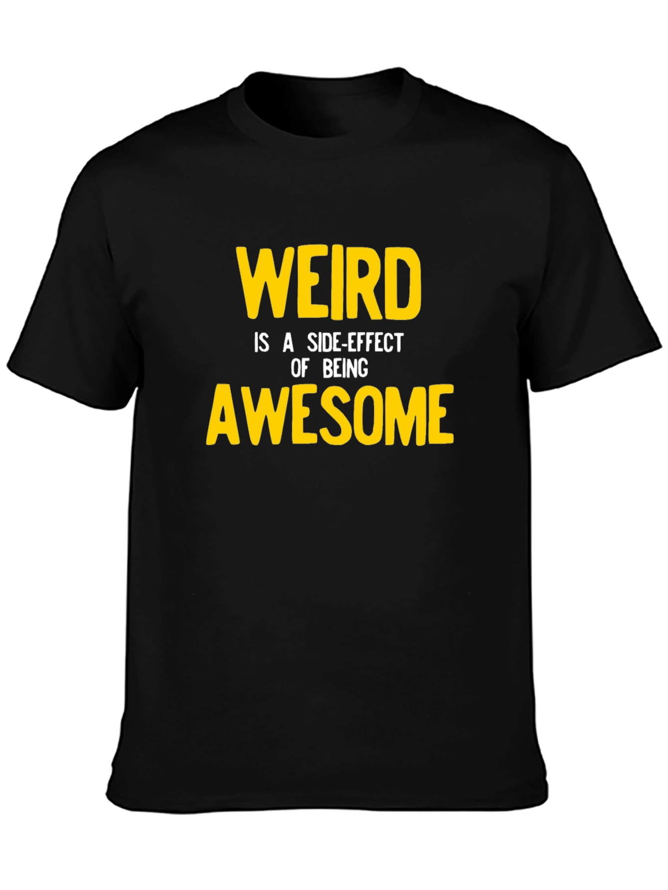 Weird Awesome Graphic Tee - Black Casual Shirt