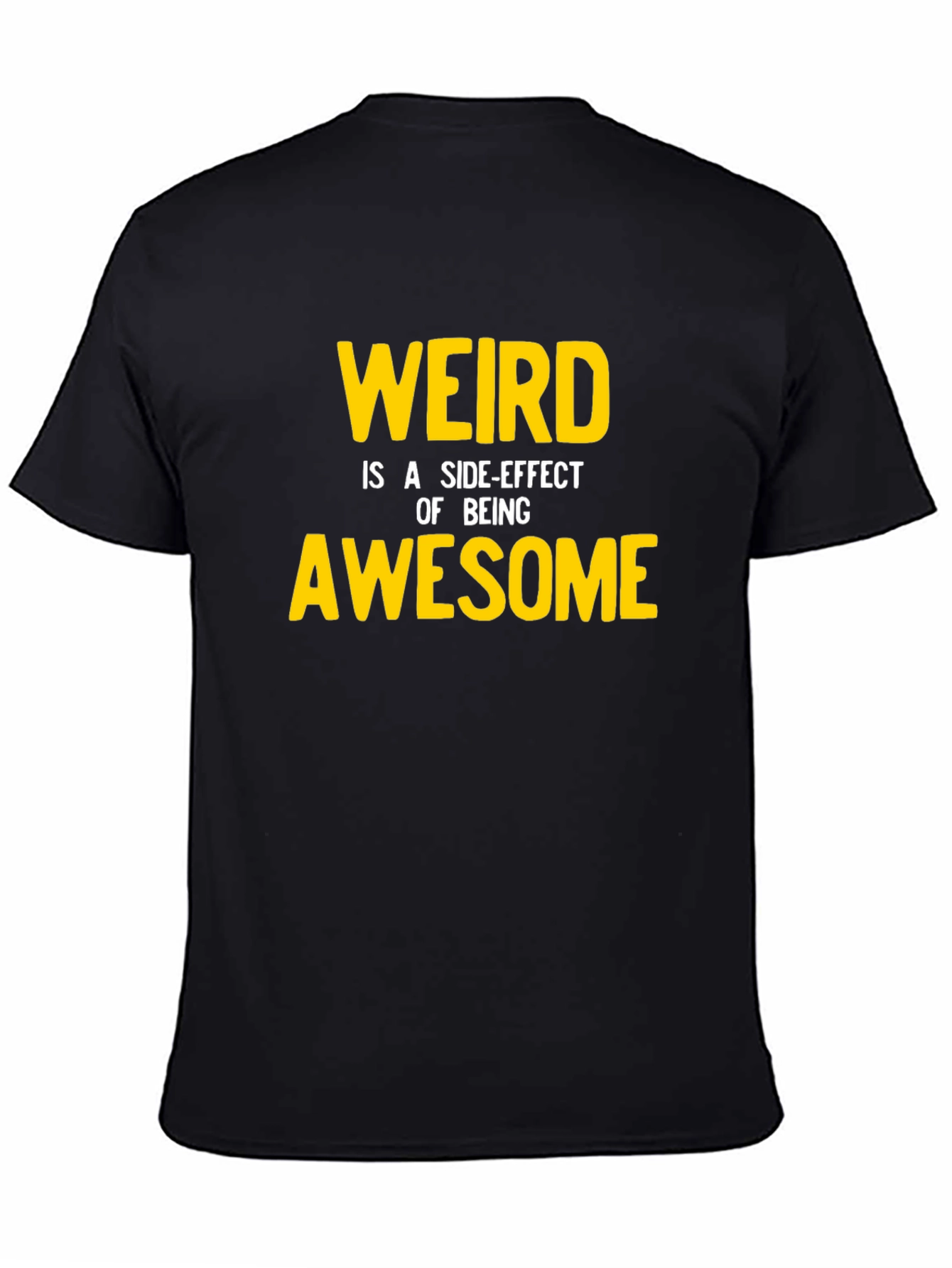 Weird Awesome Graphic Tee - Black Casual Shirt