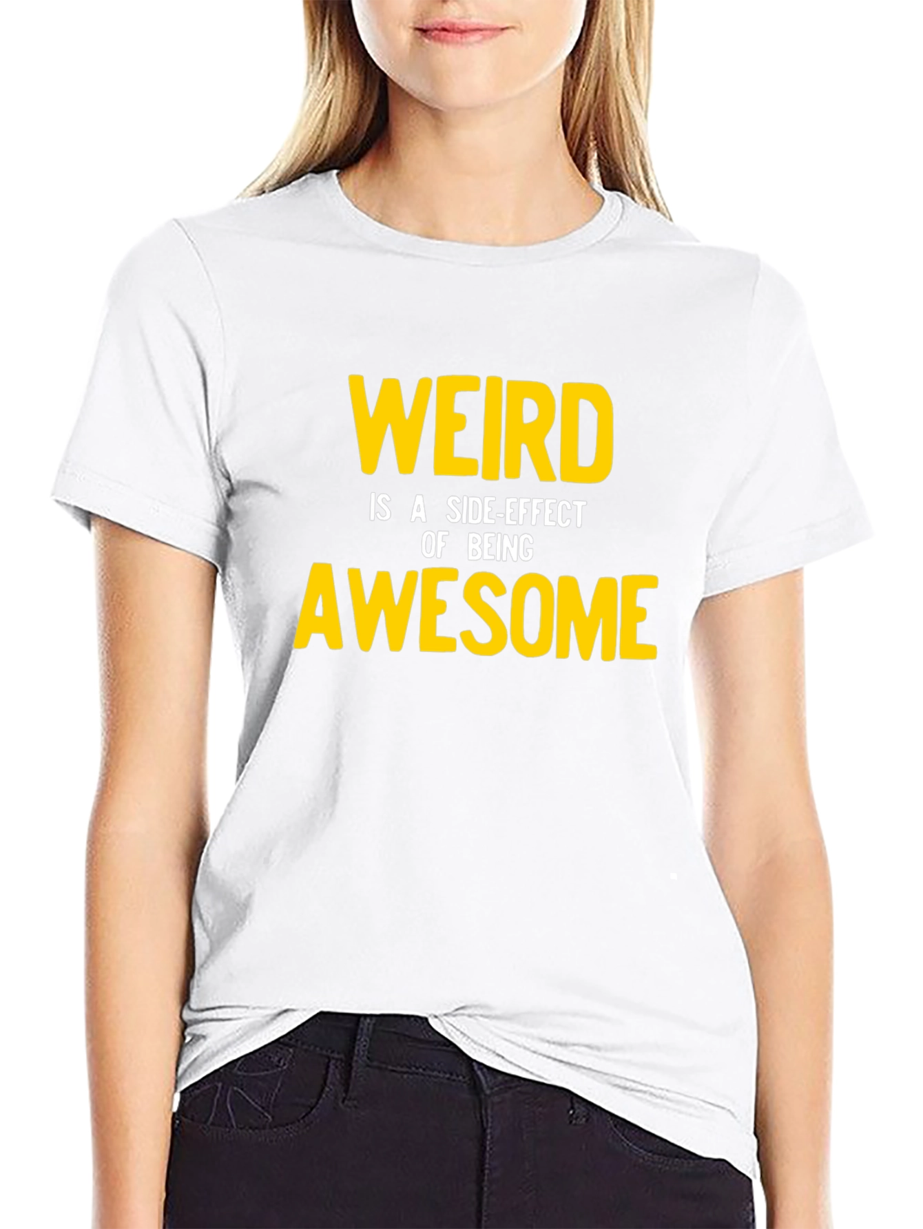 Weird Awesome Graphic Tee - Black Casual Shirt
