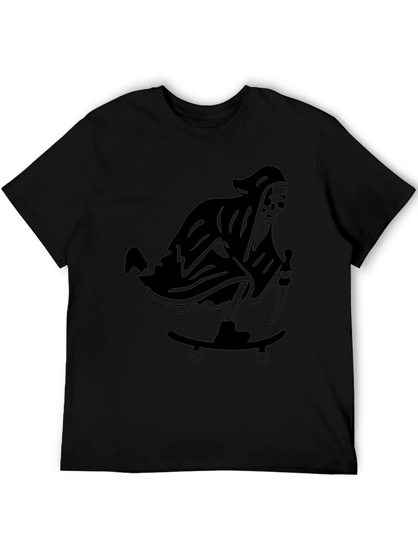 Grim Reaper Skateboard T-Shirt - Black
