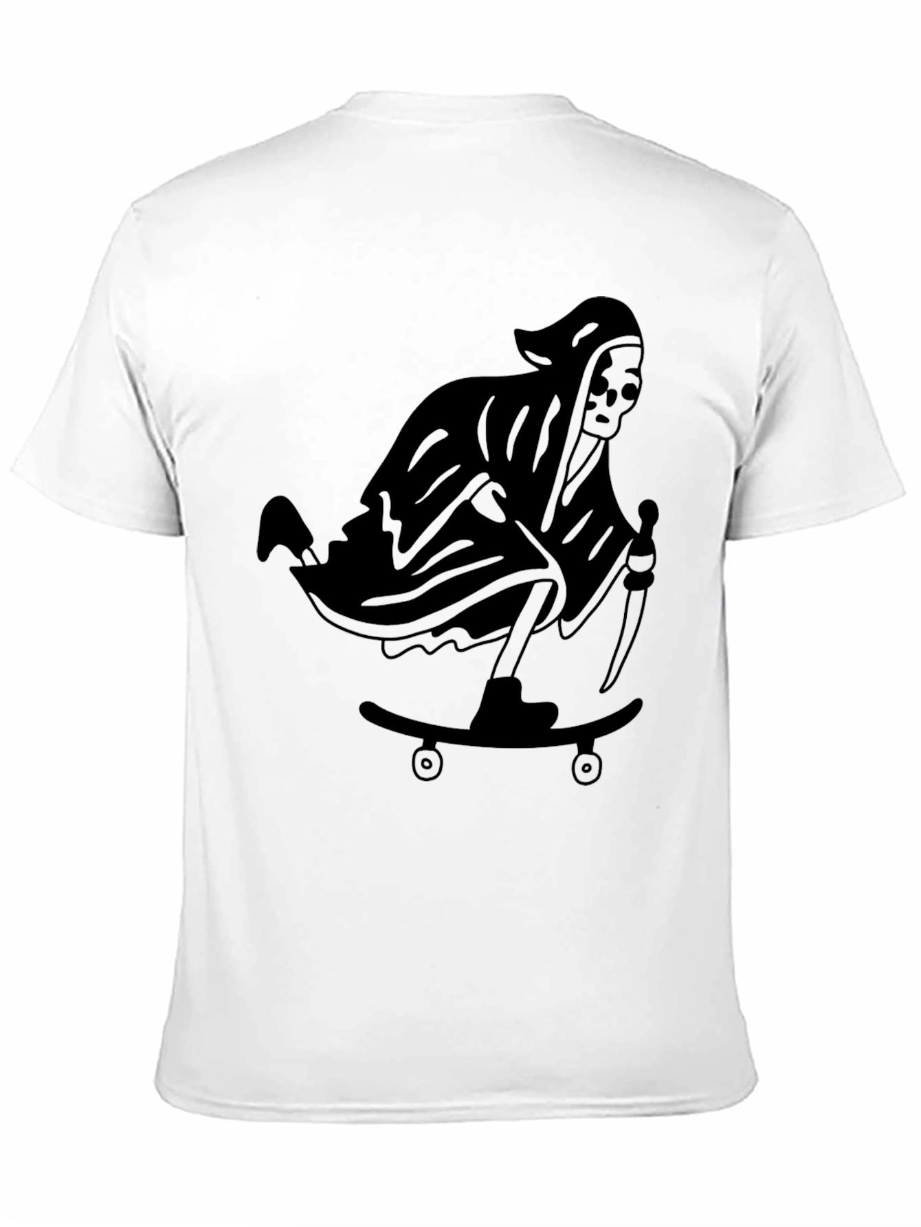 Grim Reaper Skateboard T-Shirt - Black