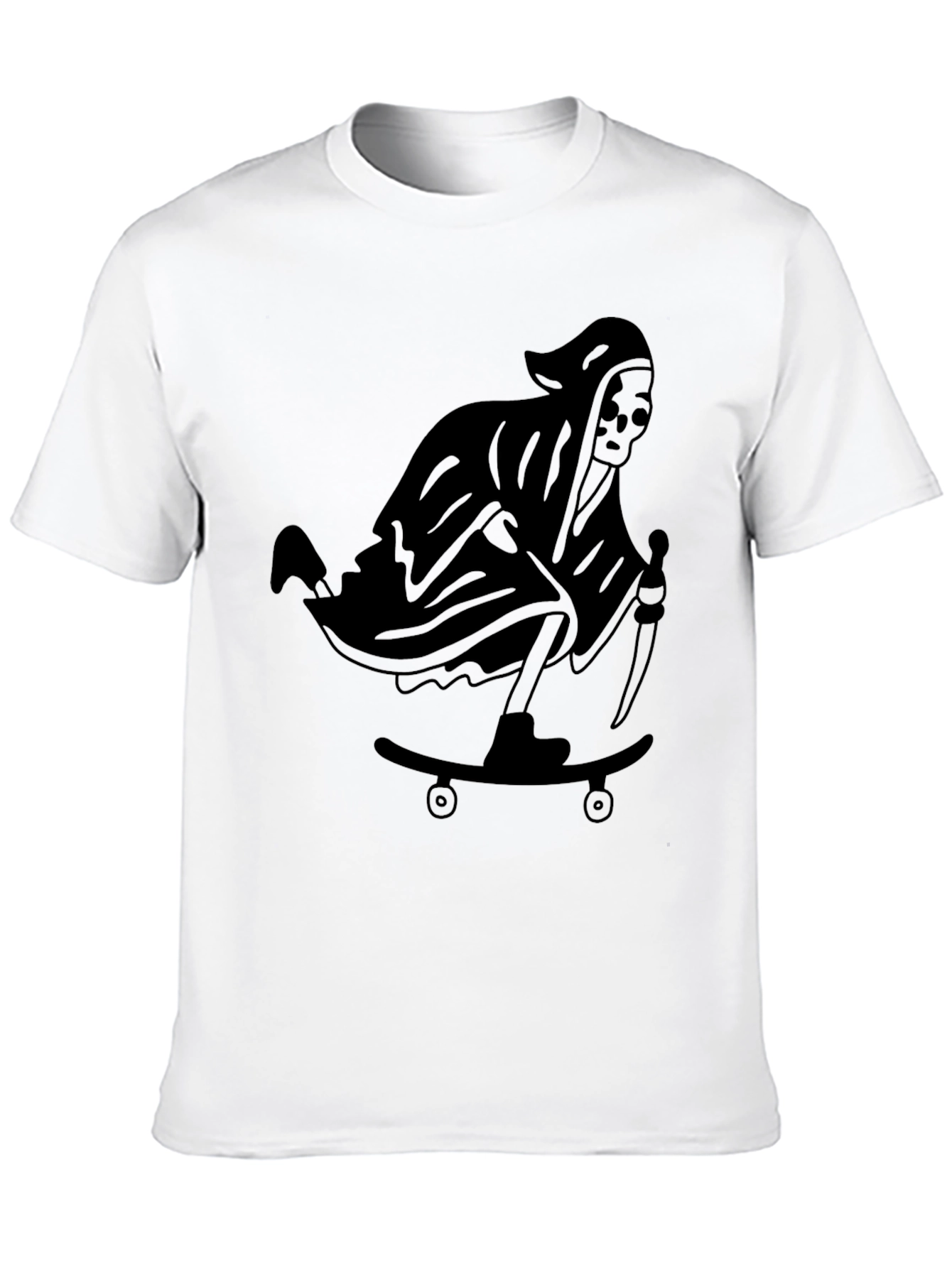 Grim Reaper Skateboard T-Shirt - Black