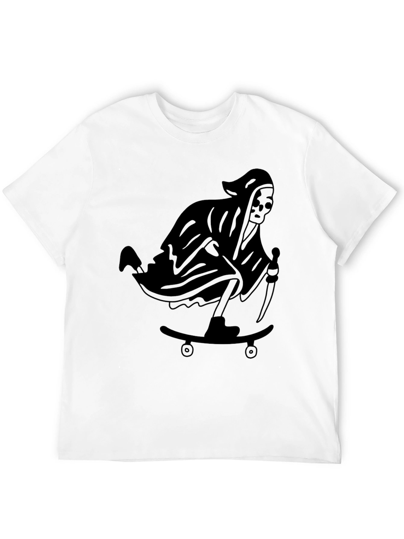Grim Reaper Skateboard T-Shirt - Black