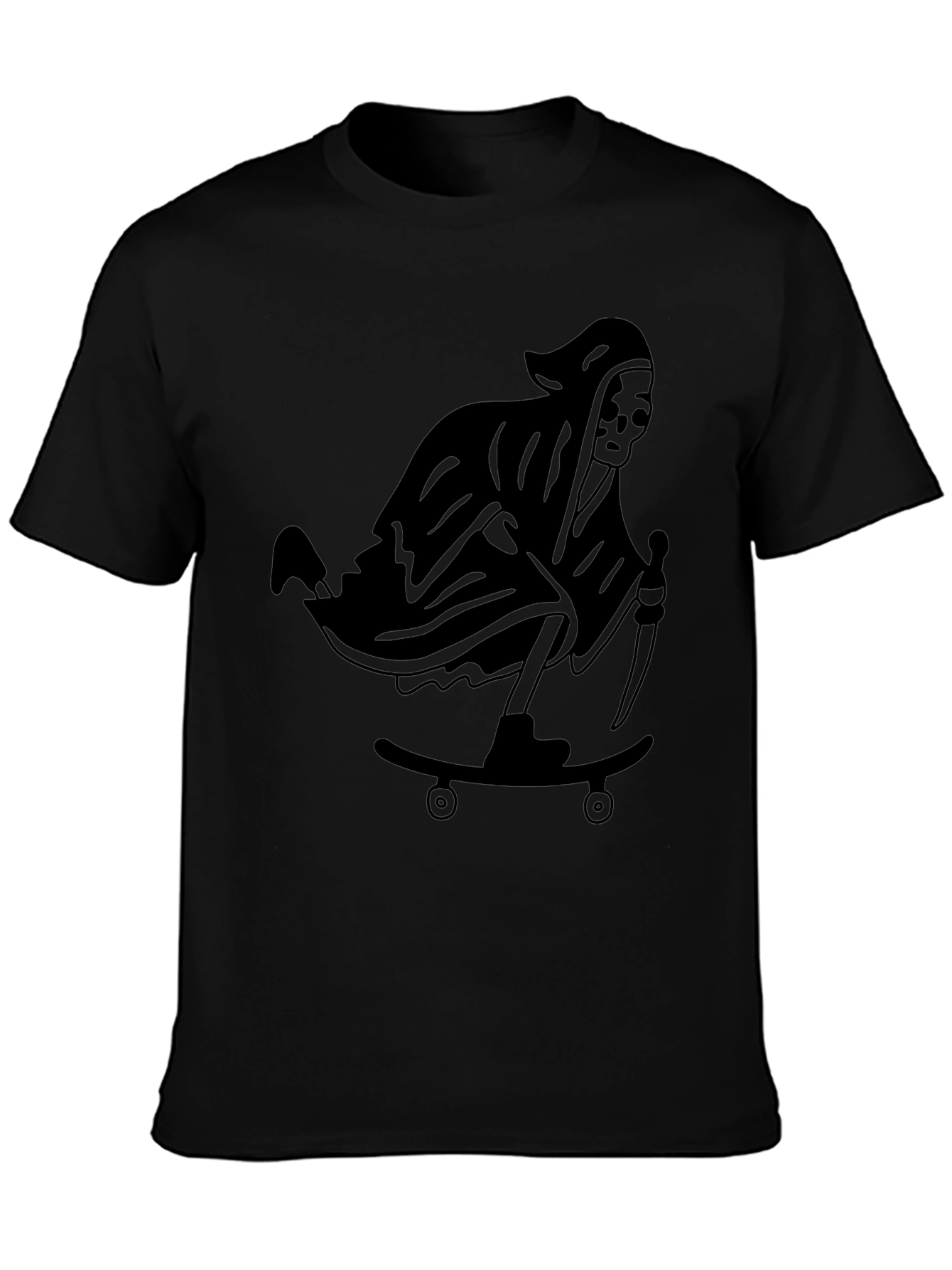 Grim Reaper Skateboard T-Shirt - Black