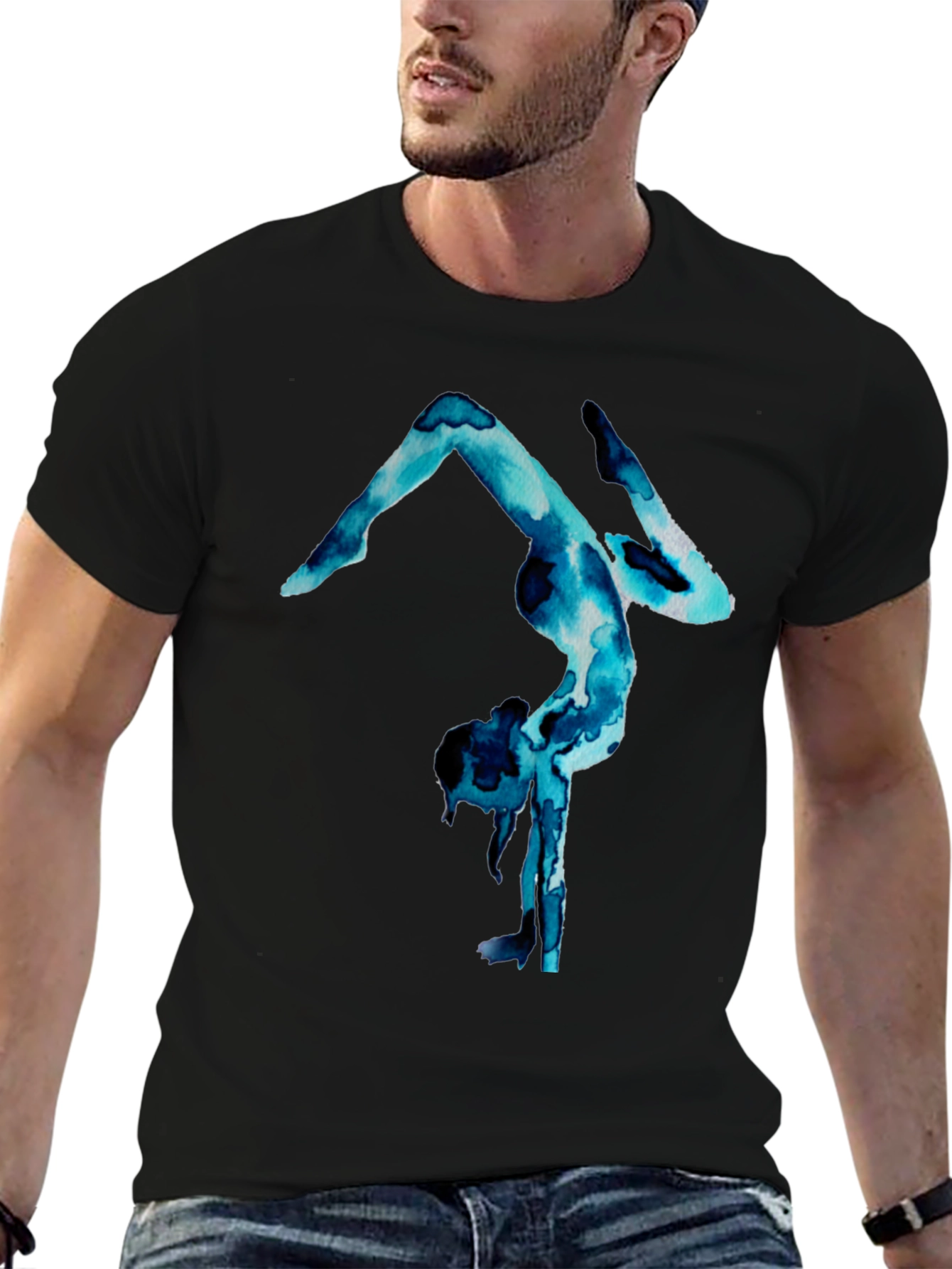 Gymnast Watercolor Print T-Shirt