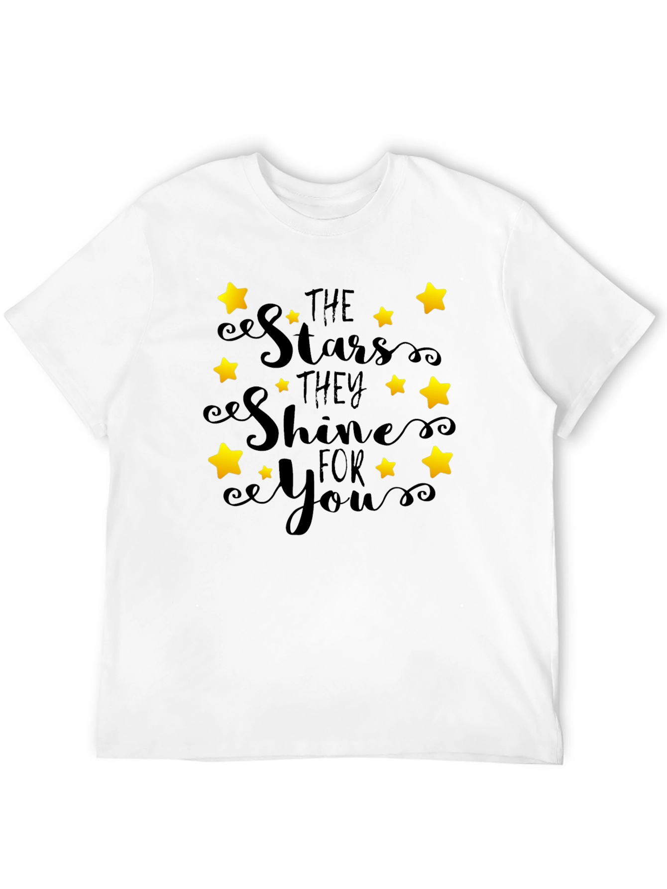 Stars Shine for You Black Graphic Tee