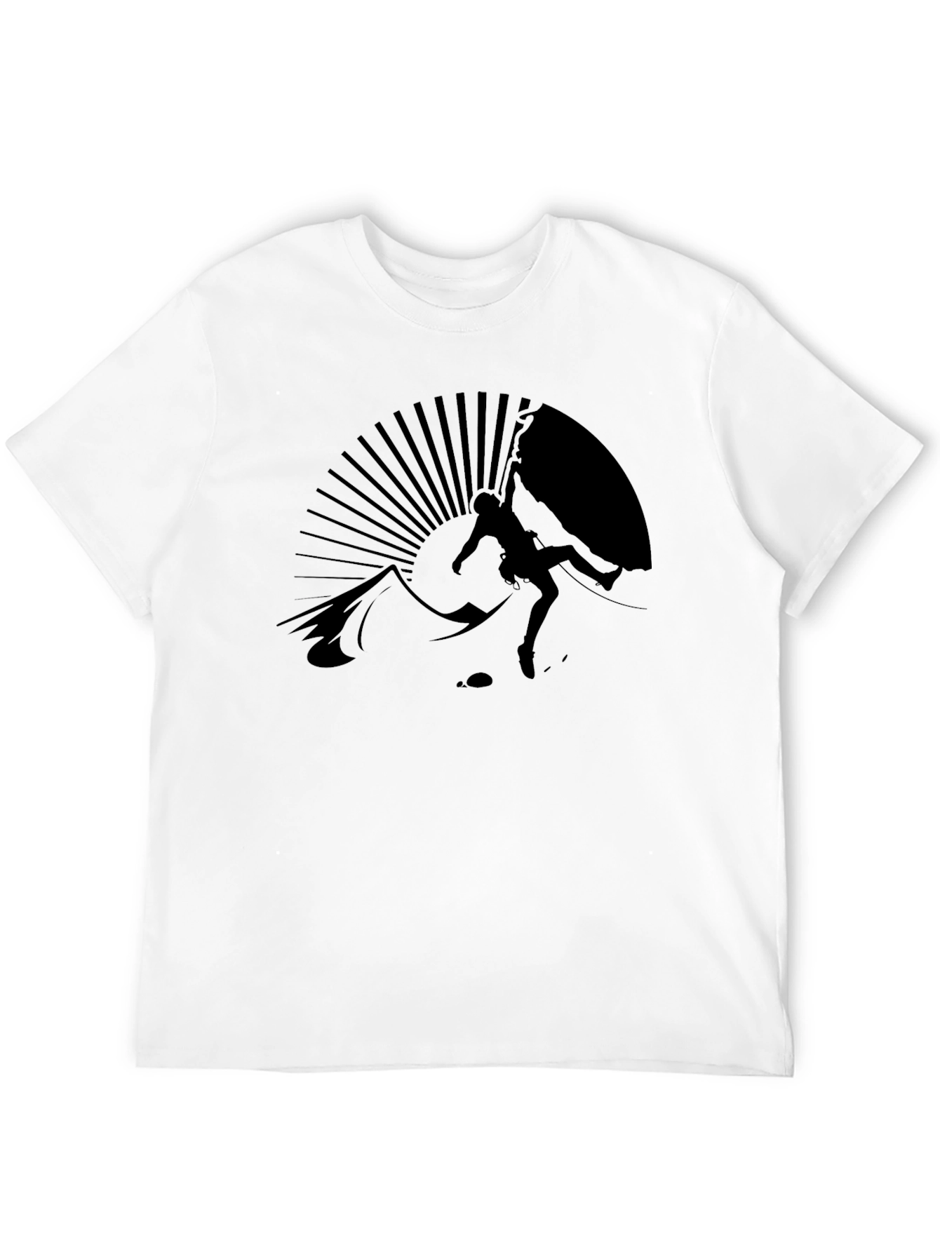 Climber Silhouette Black T-Shirt