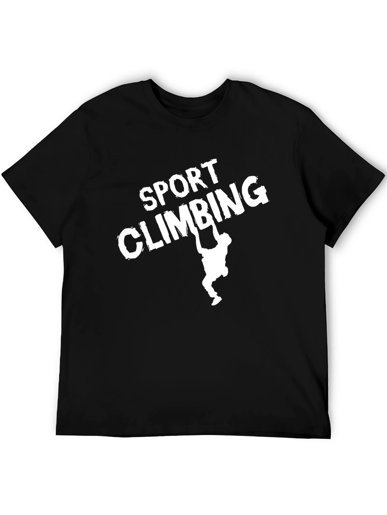 Sport Climbing Graphic Tee - Black Cotton Shirt