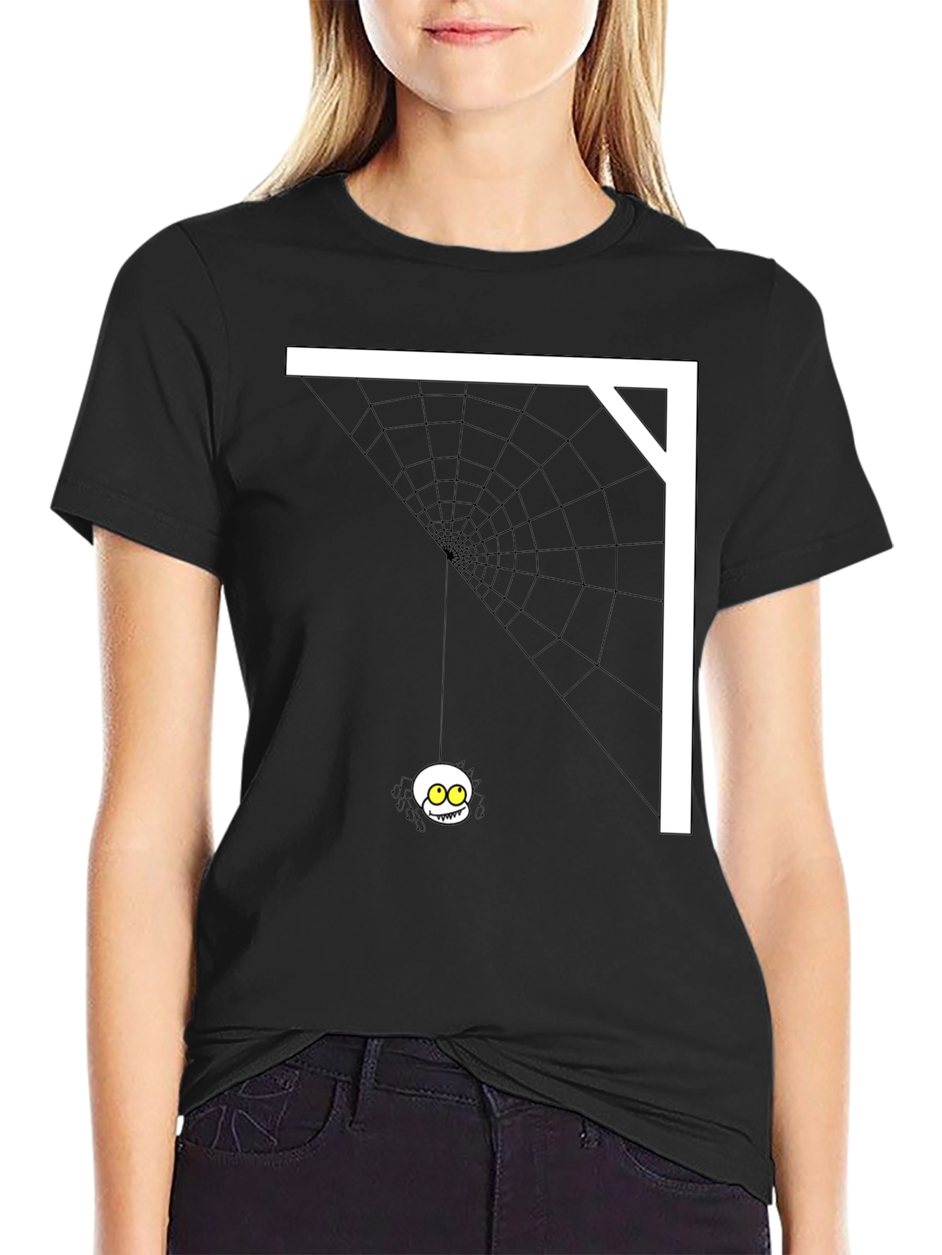 Creepy Spider Web Graphic Tee
