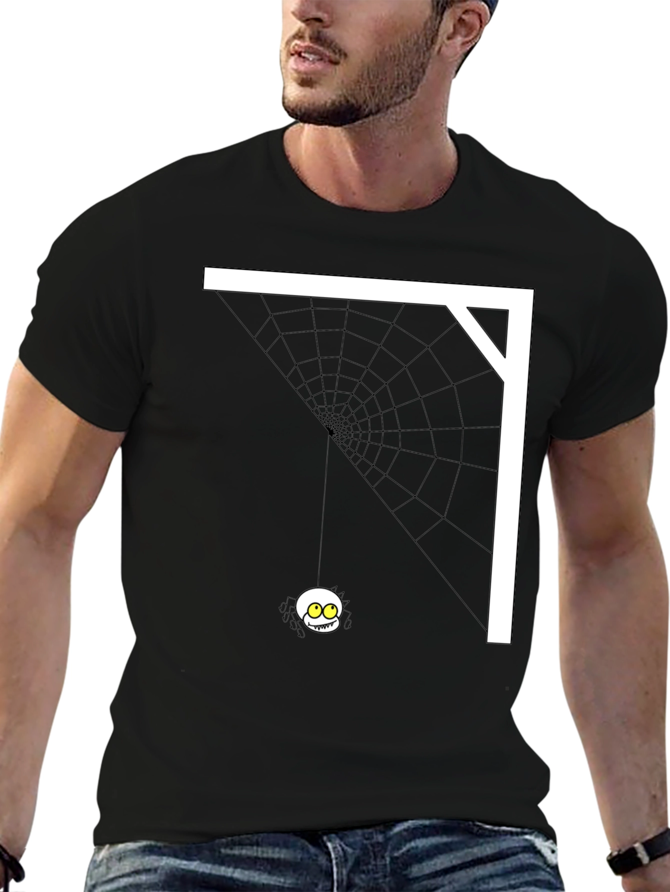 Creepy Spider Web Graphic Tee