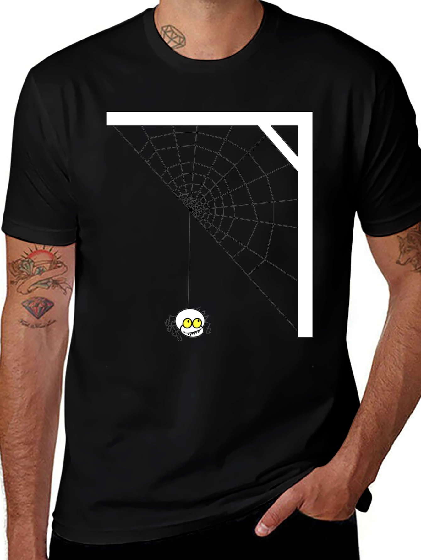 Creepy Spider Web Graphic Tee