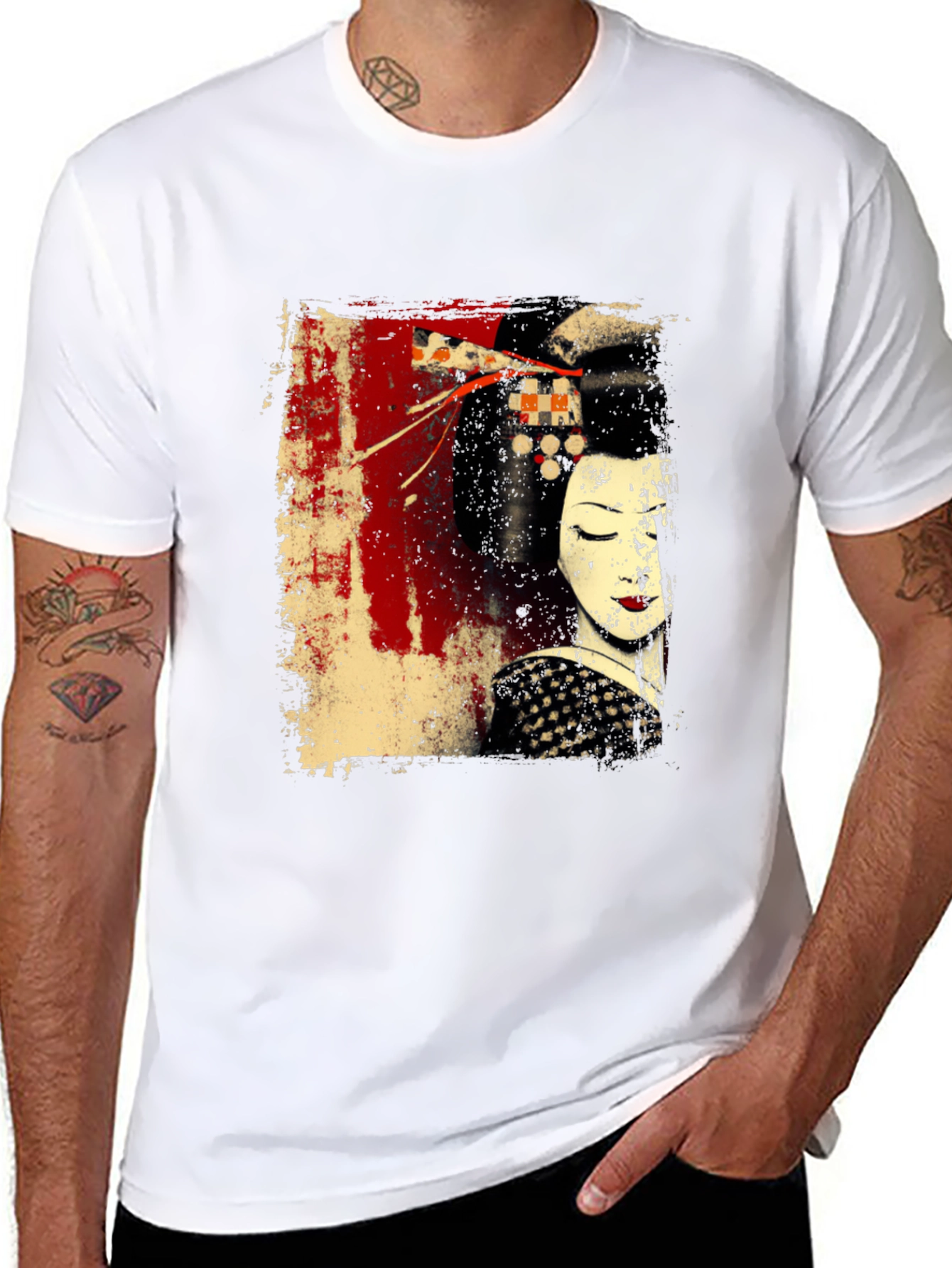 Geisha Graphic Black T-Shirt
