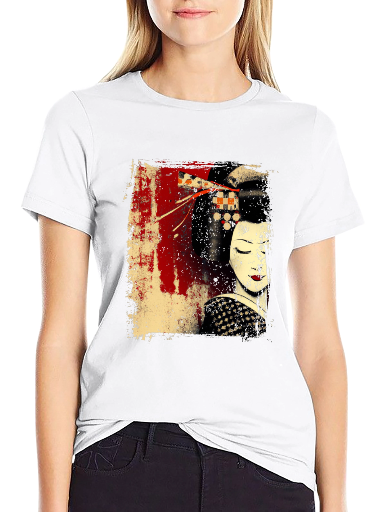Geisha Graphic Black T-Shirt
