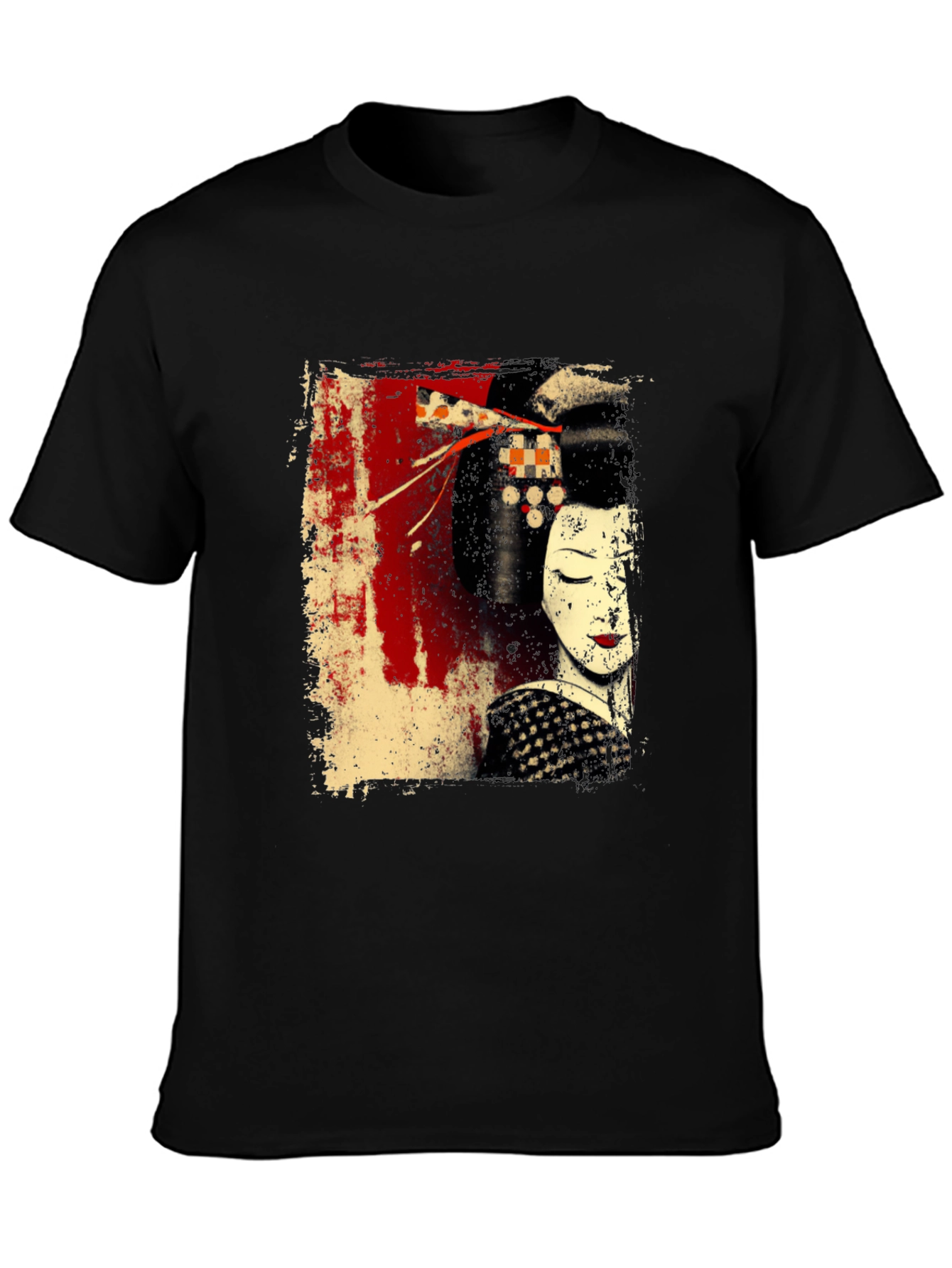 Geisha Graphic Black T-Shirt