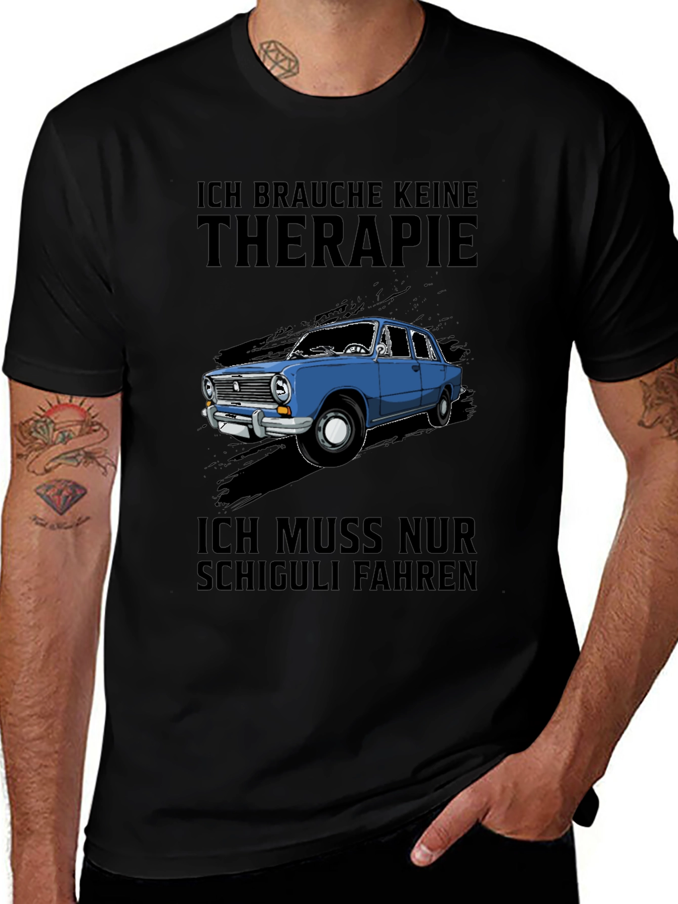 Ich Brauche Keine Therapie T-Shirt - Shchiguli Car