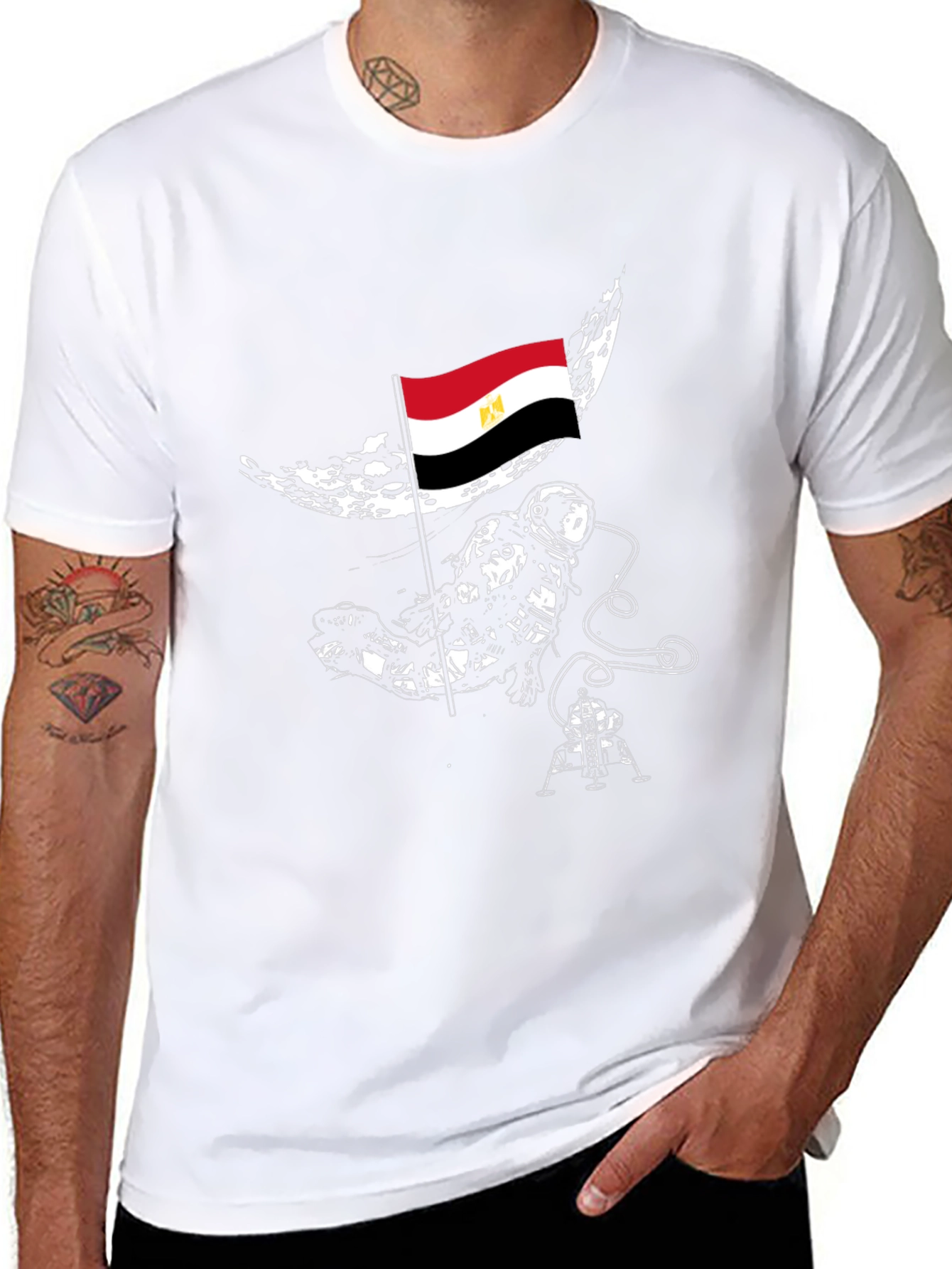 Egyptian Astronaut Moon Landing T-Shirt