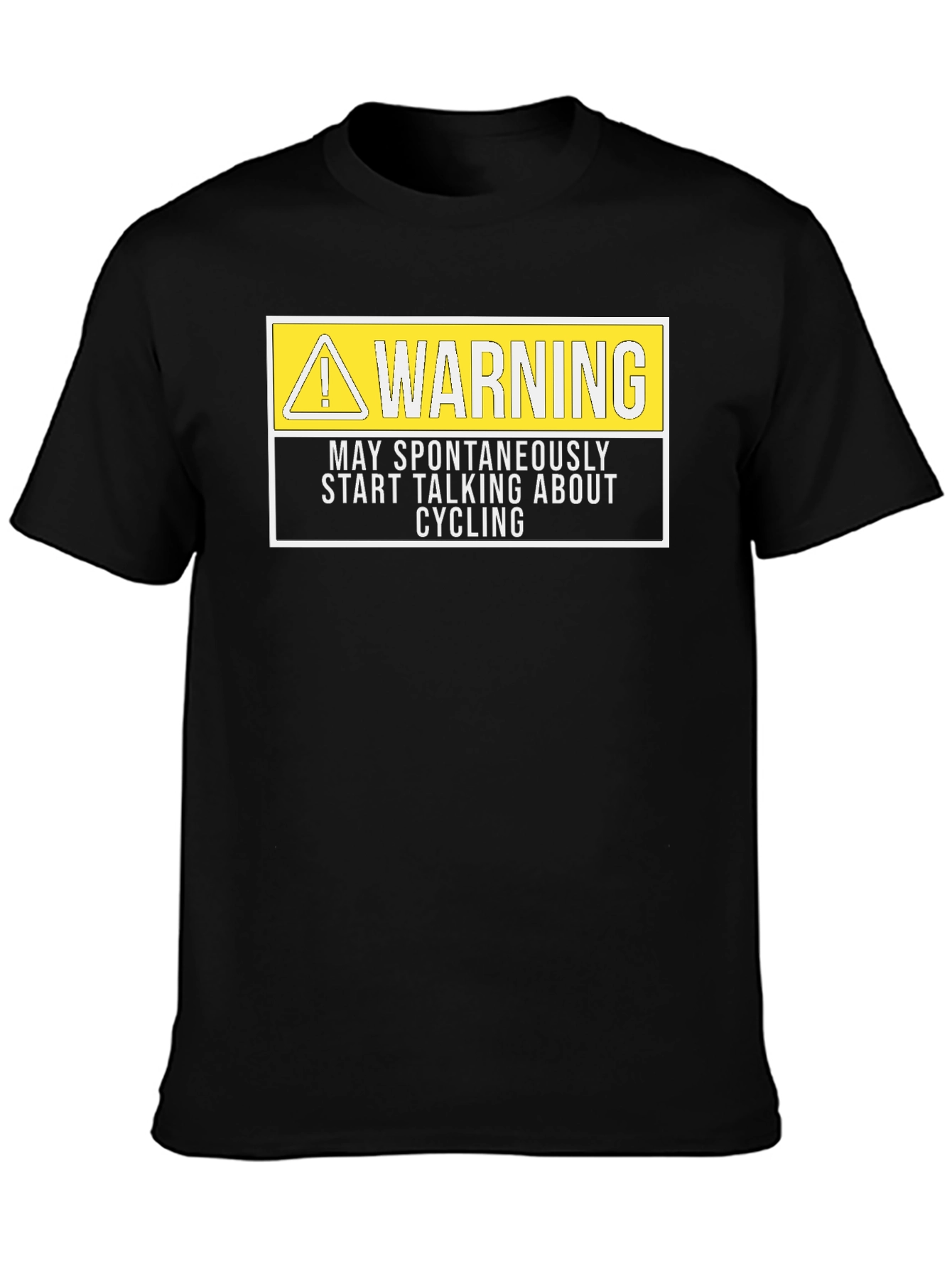 Warning May Spontaneously Talk About Cycling T-Shirt