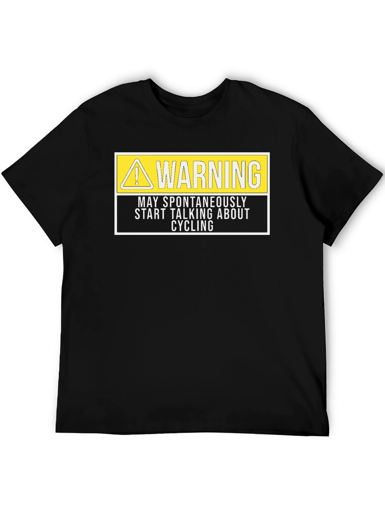 Warning May Spontaneously Talk About Cycling T-Shirt