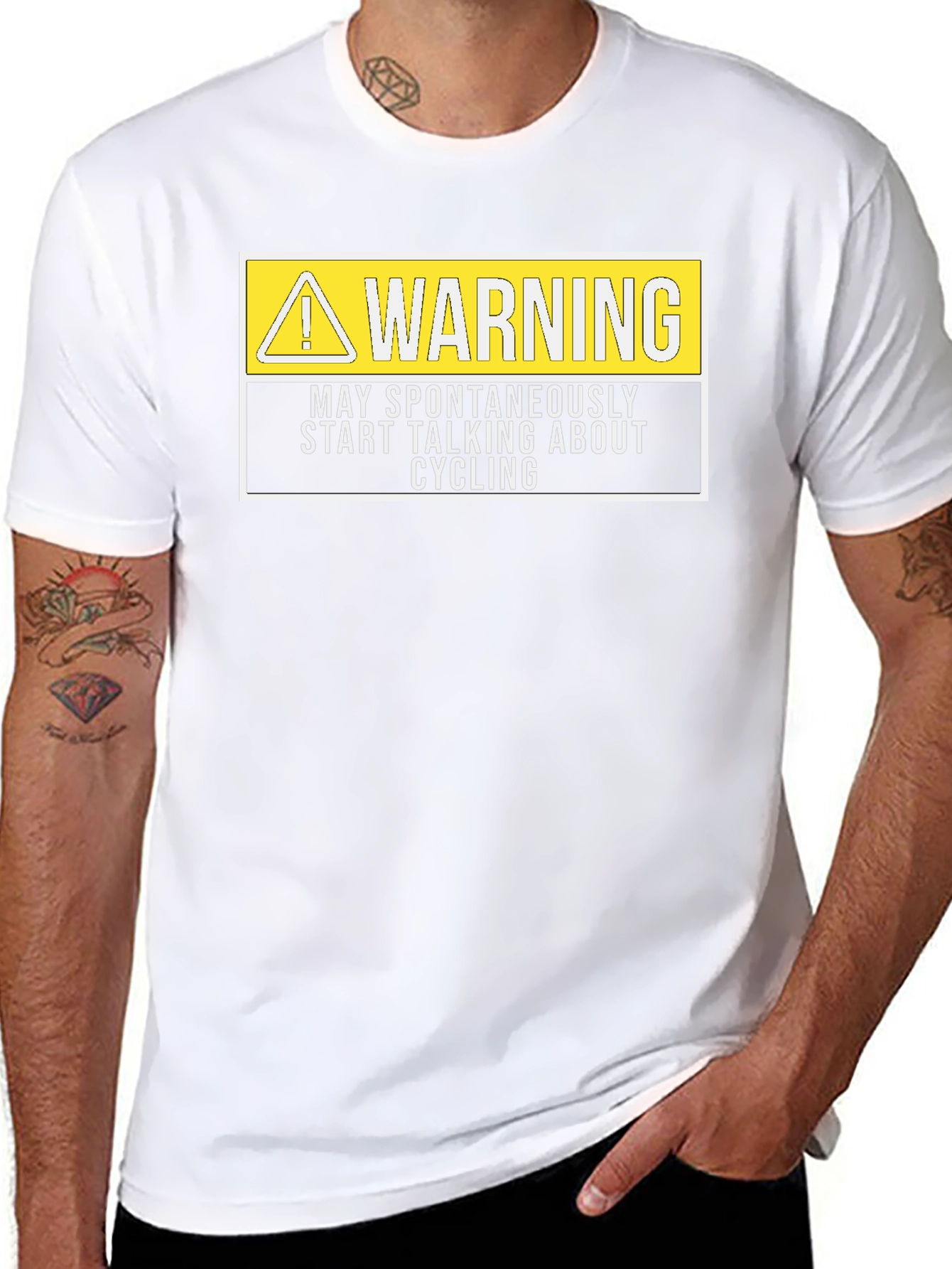 Warning May Spontaneously Talk About Cycling T-Shirt