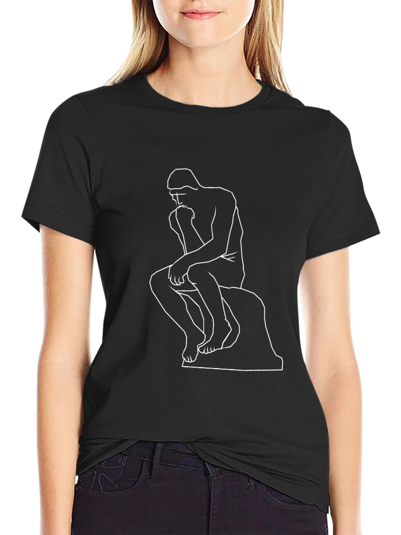 The Thinker Graphic Tee - Black