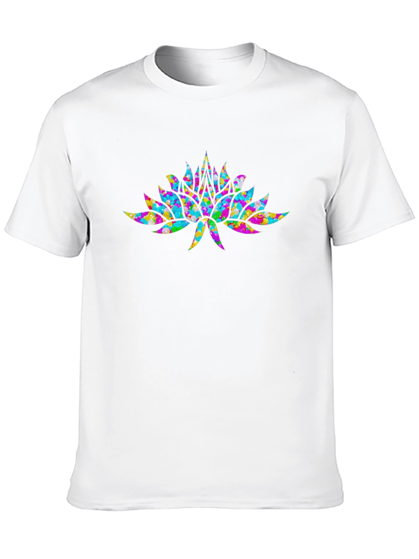 Lotus Flower Graphic Tee - Stylish Mens Black T-Shirt