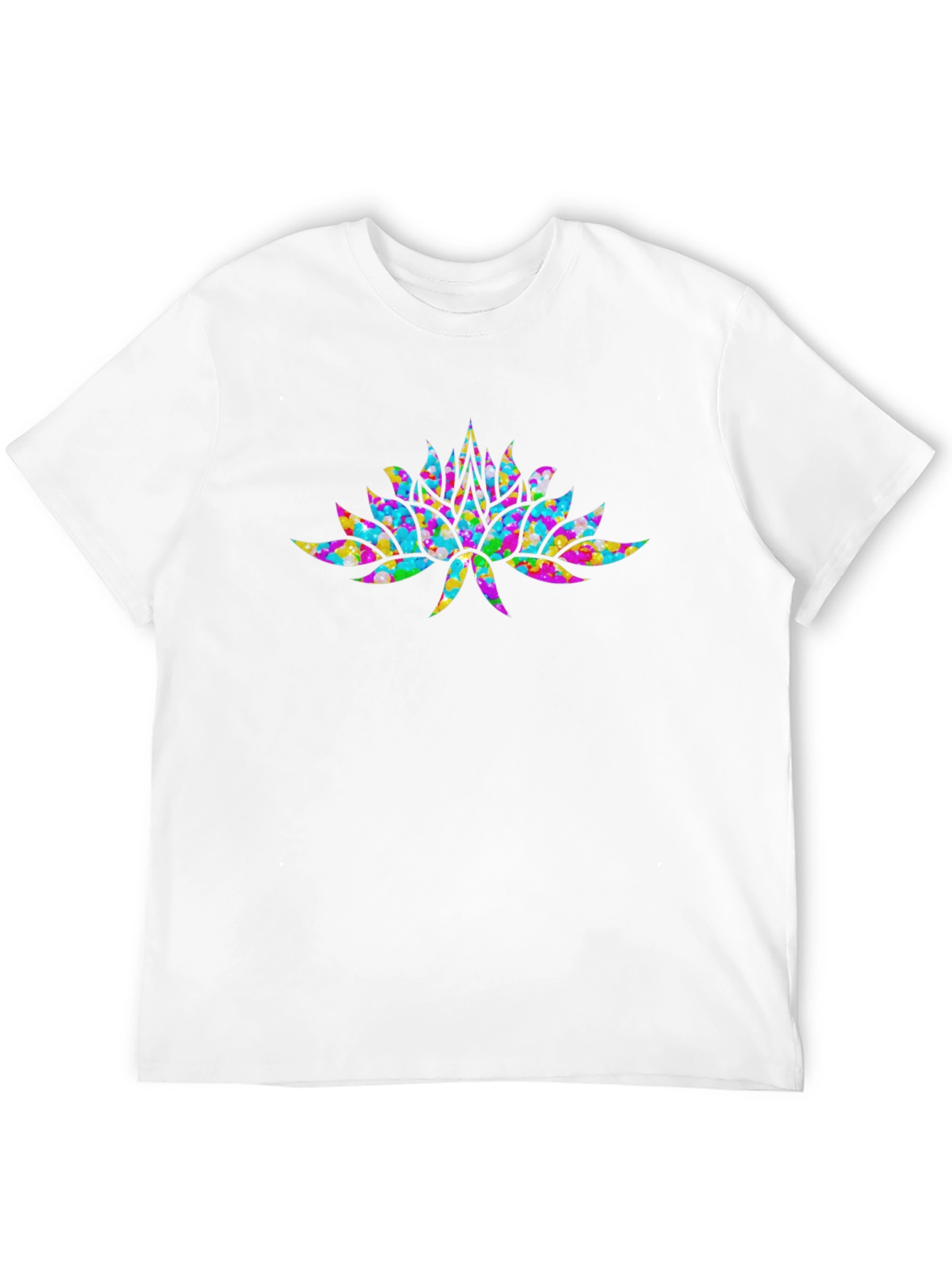 Lotus Flower Graphic Tee - Stylish Mens Black T-Shirt