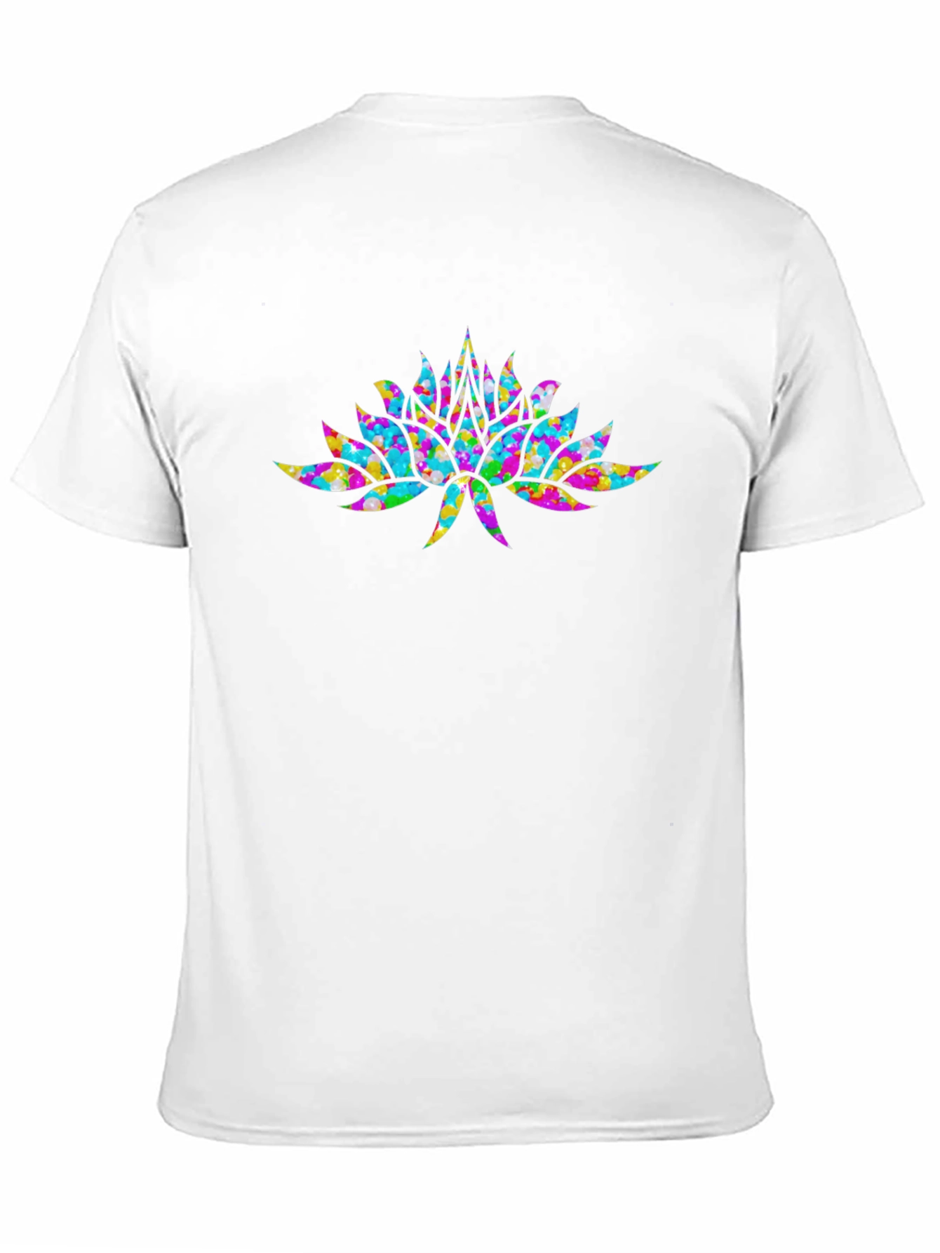 Lotus Flower Graphic Tee - Stylish Mens Black T-Shirt