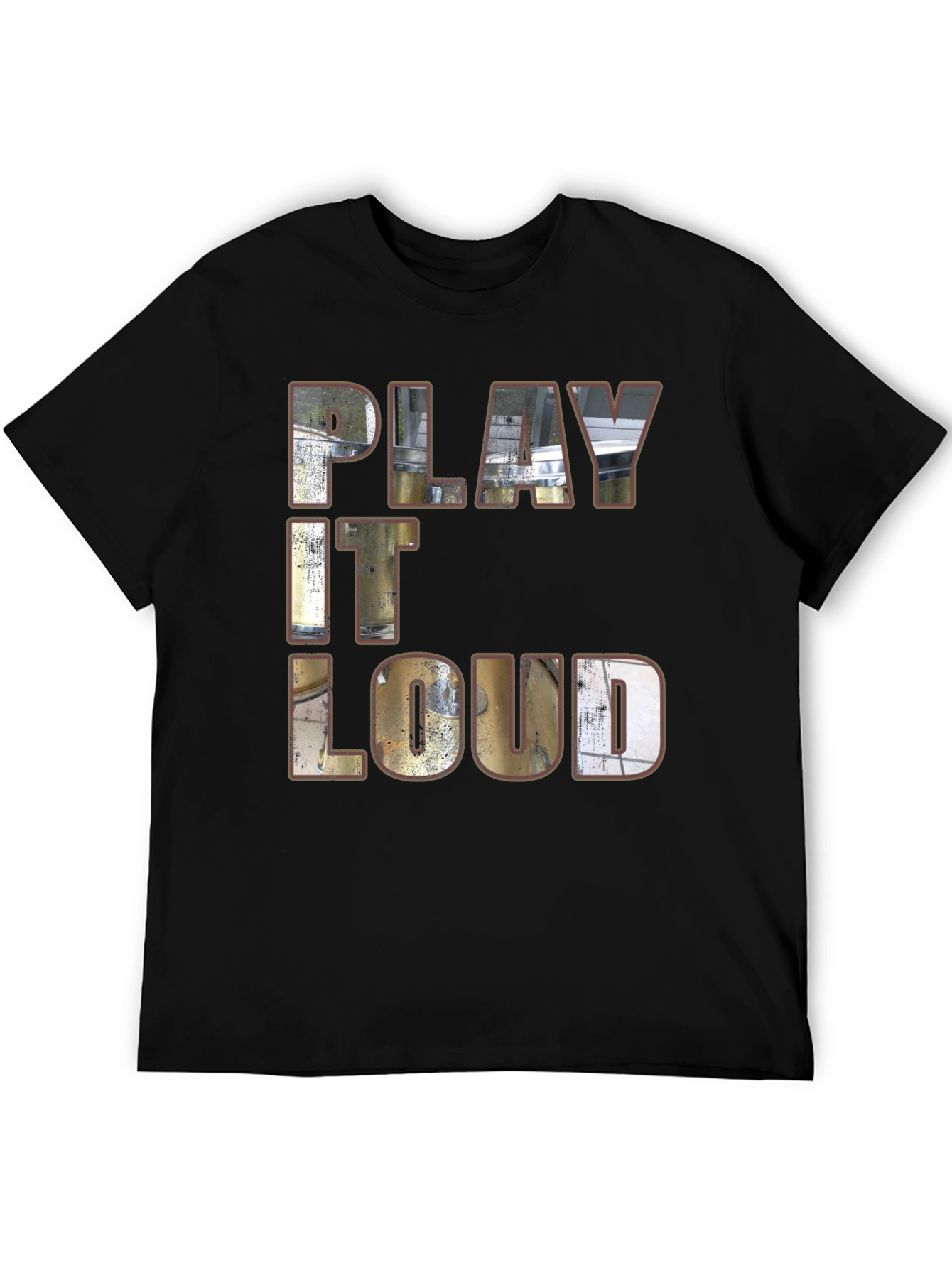 Play It Loud Black Graphic T-Shirt
