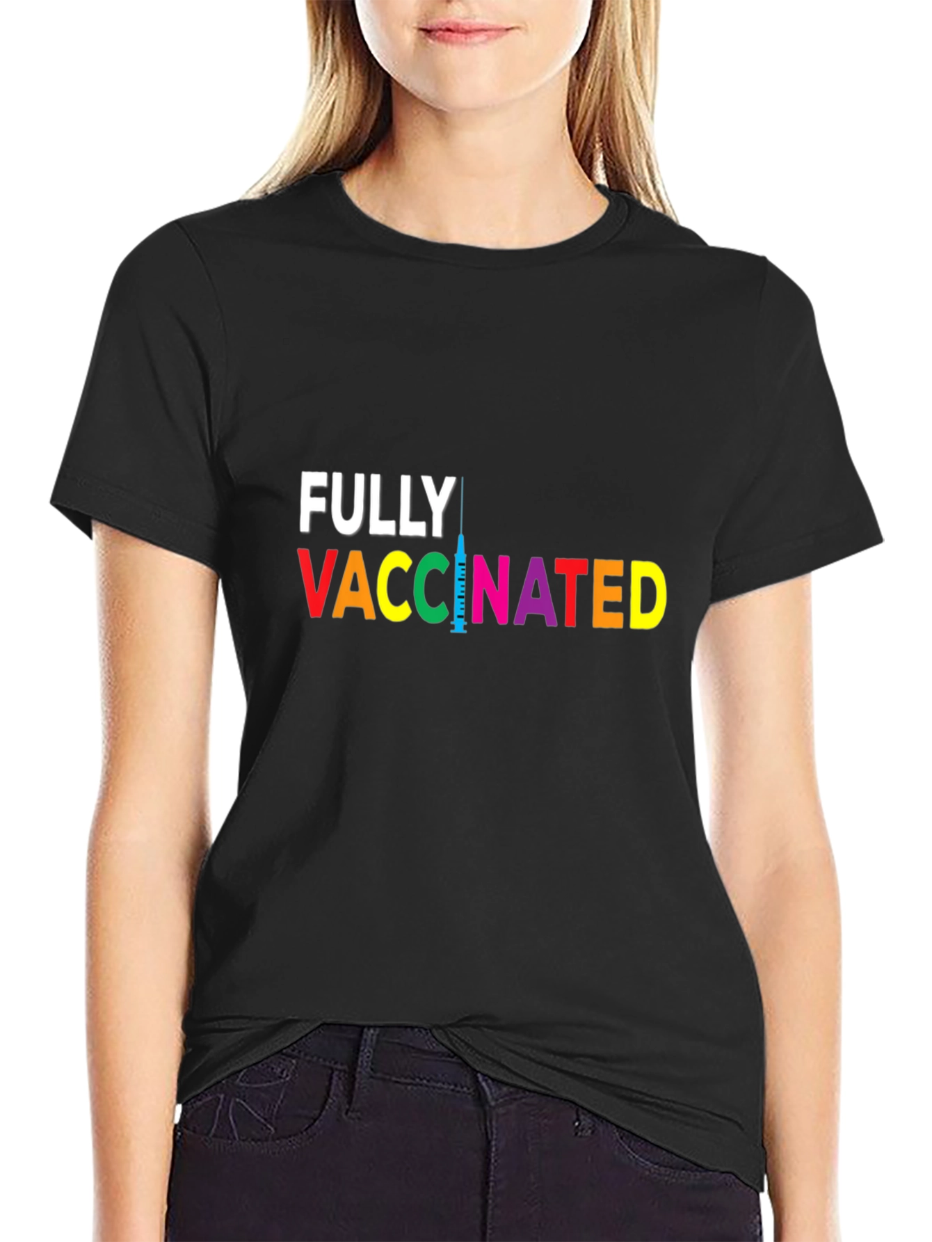 Fully Vaccinated Graphic Tee - Black
