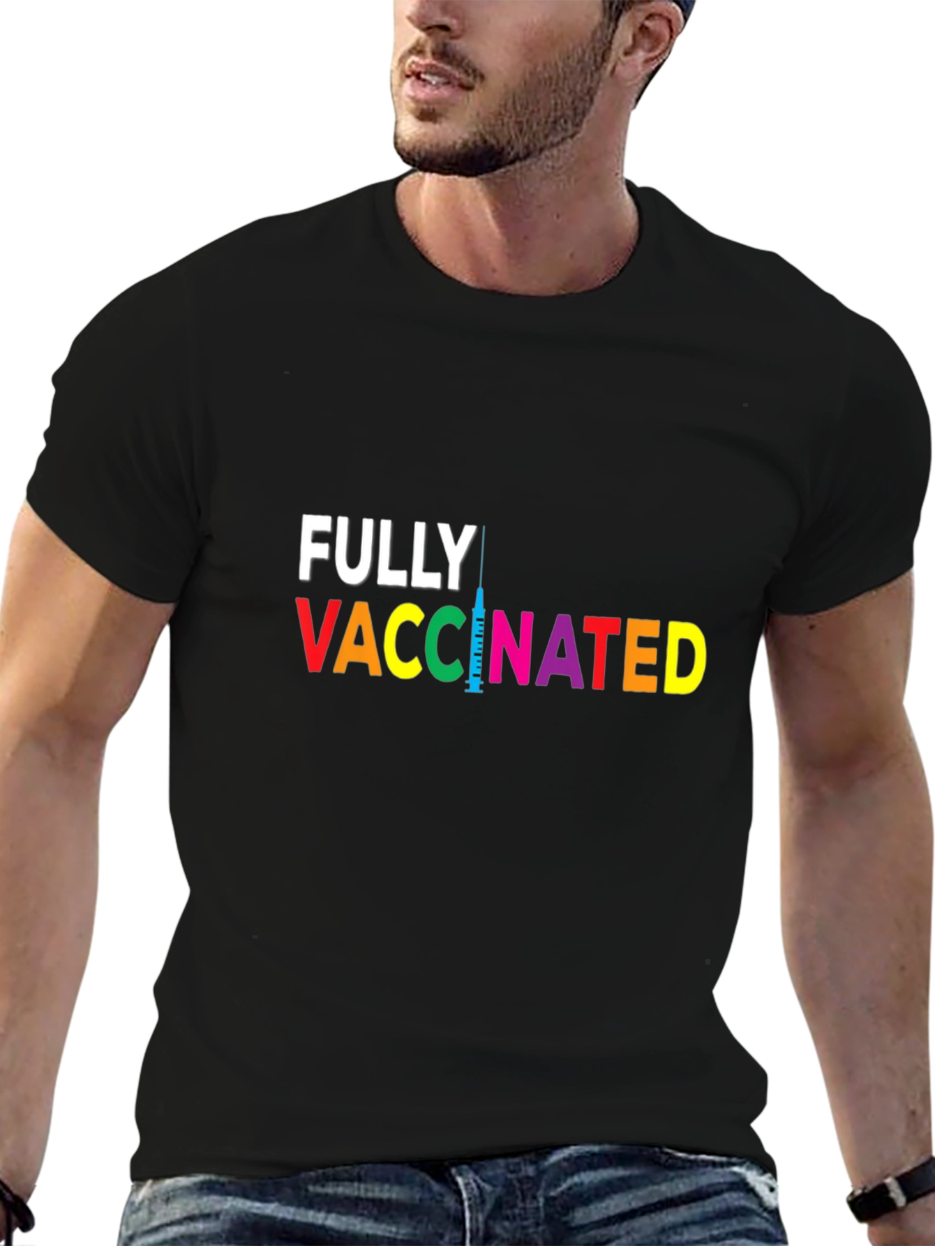 Fully Vaccinated Graphic Tee - Black