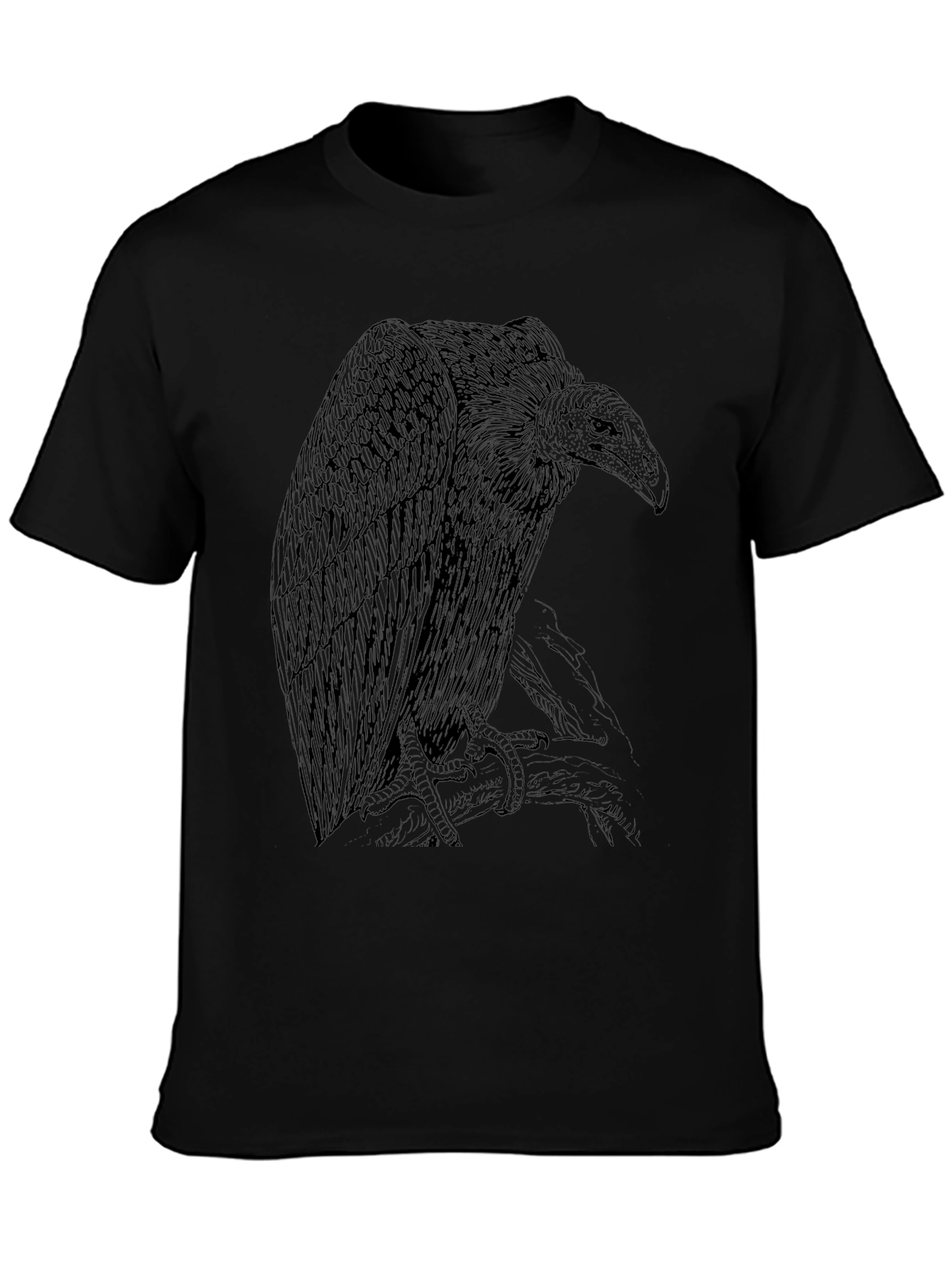 Vulture Graphic Tee - Edgy Bird Design