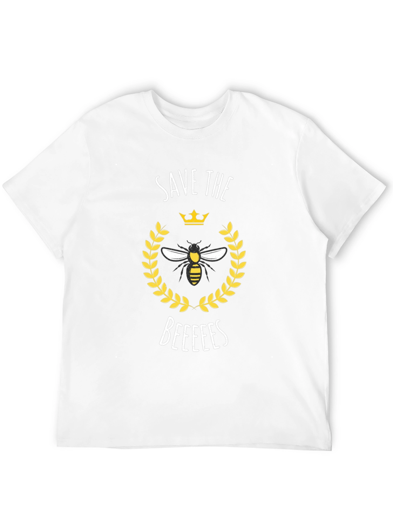 Save the Beeees Graphic Tee - Black Cotton T-Shirt