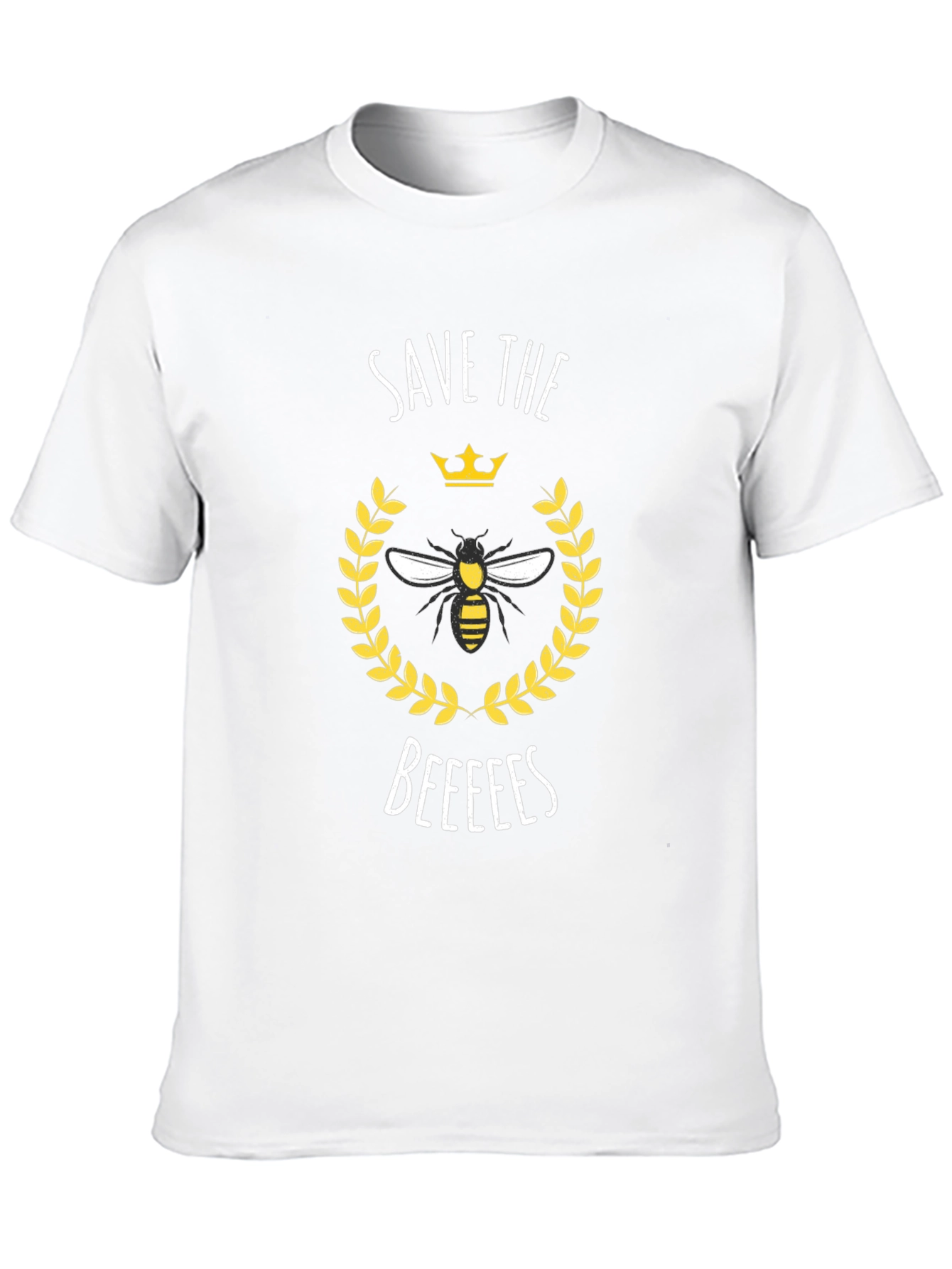 Save the Beeees Graphic Tee - Black Cotton T-Shirt