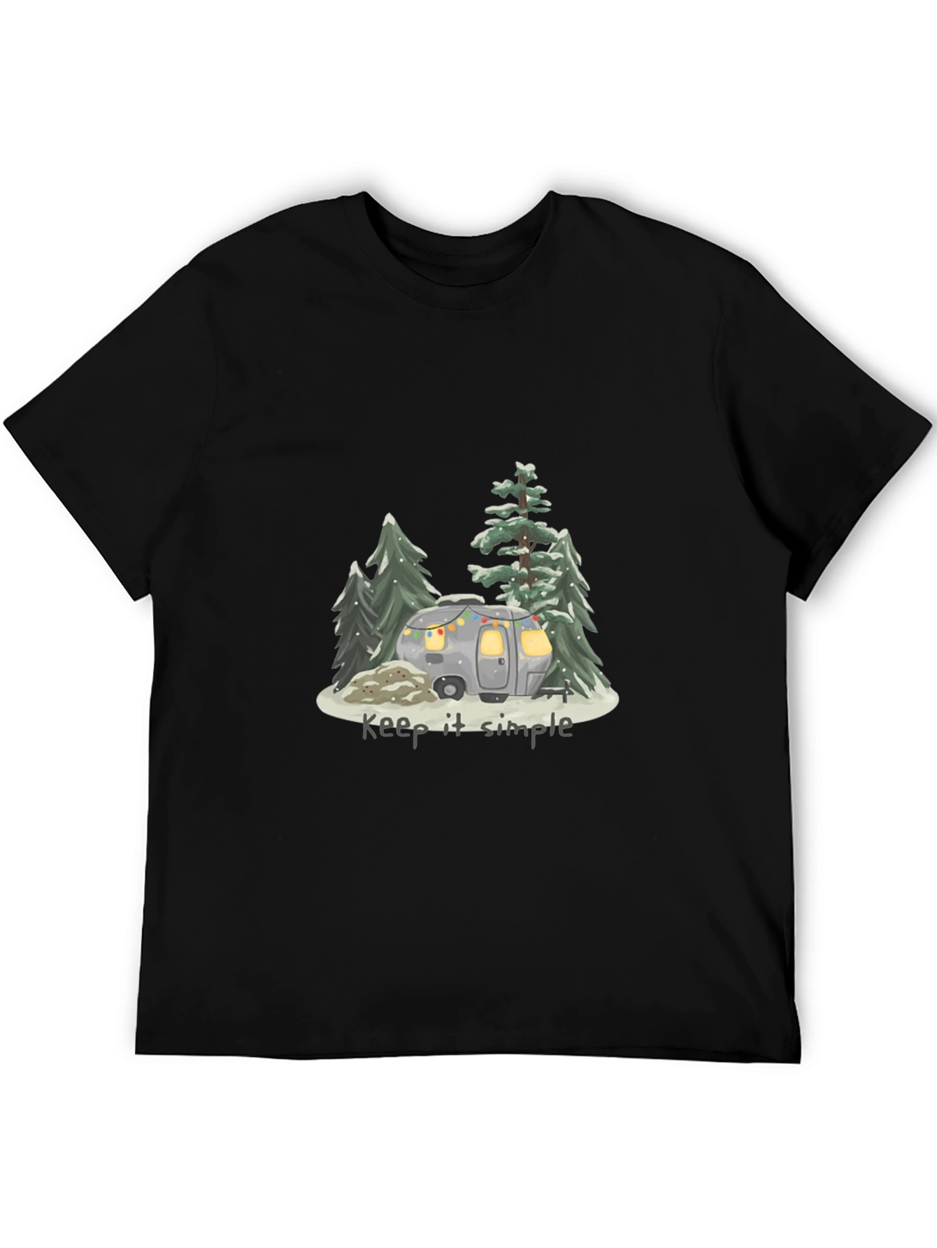 Keep It Simple Camping T-Shirt - Black