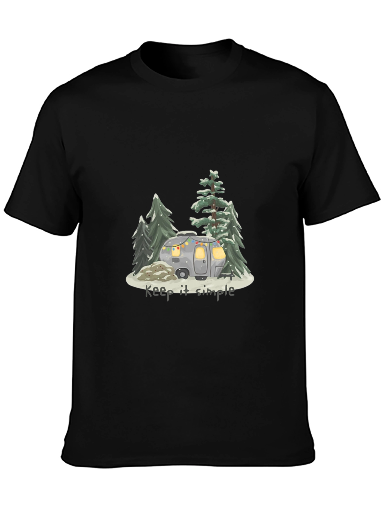 Keep It Simple Camping T-Shirt - Black