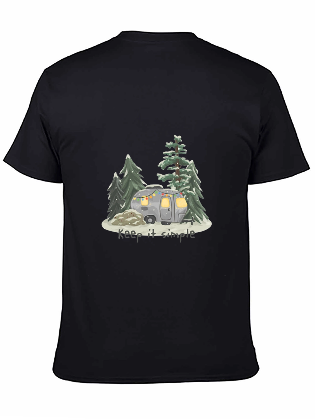 Keep It Simple Camping T-Shirt - Black