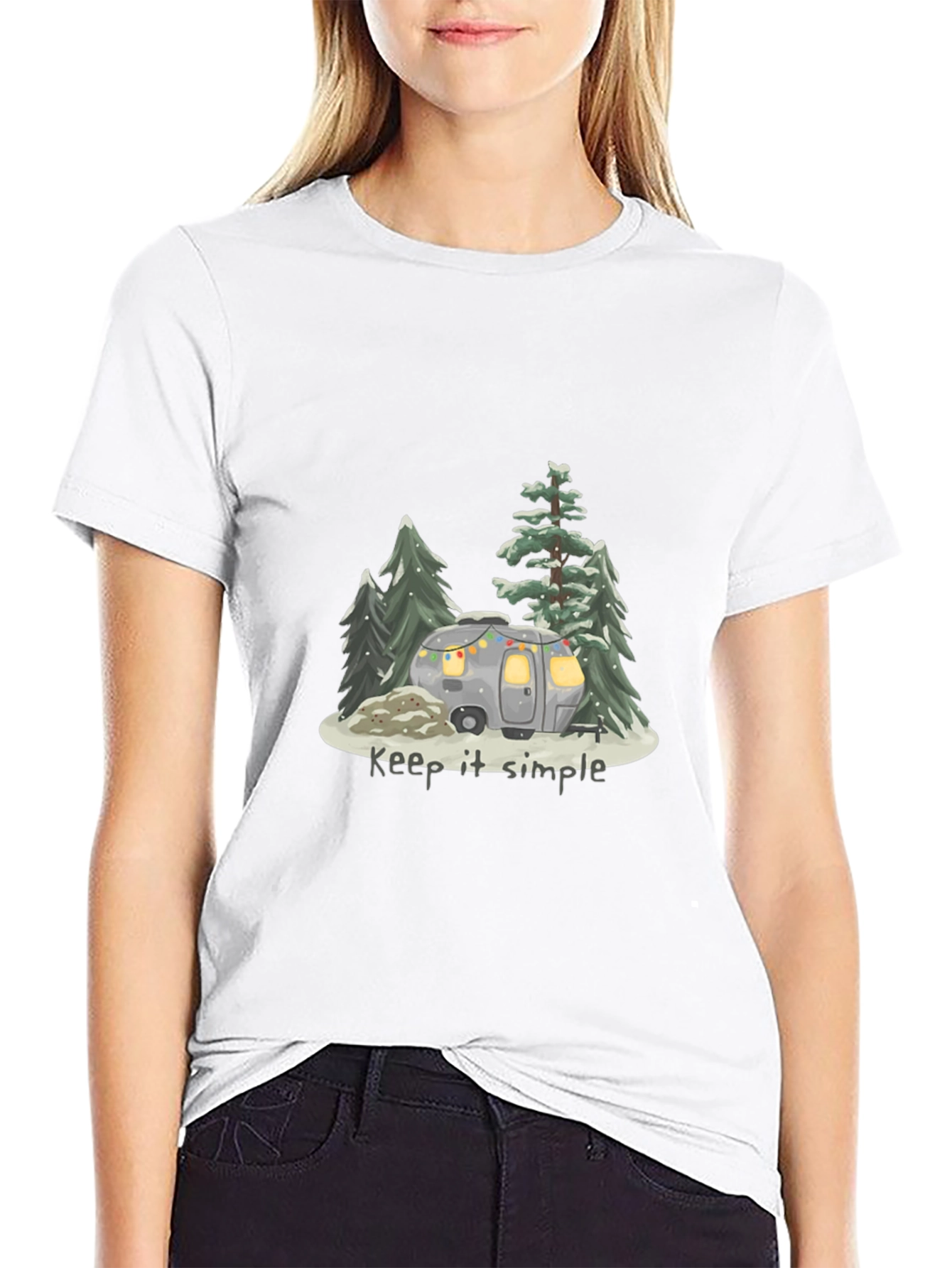 Keep It Simple Camping T-Shirt - Black
